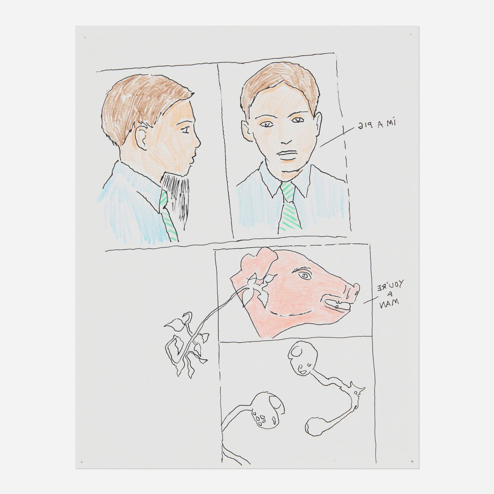 Douglas Kolk, Untitled (I'm a Pig) (1 of 2)