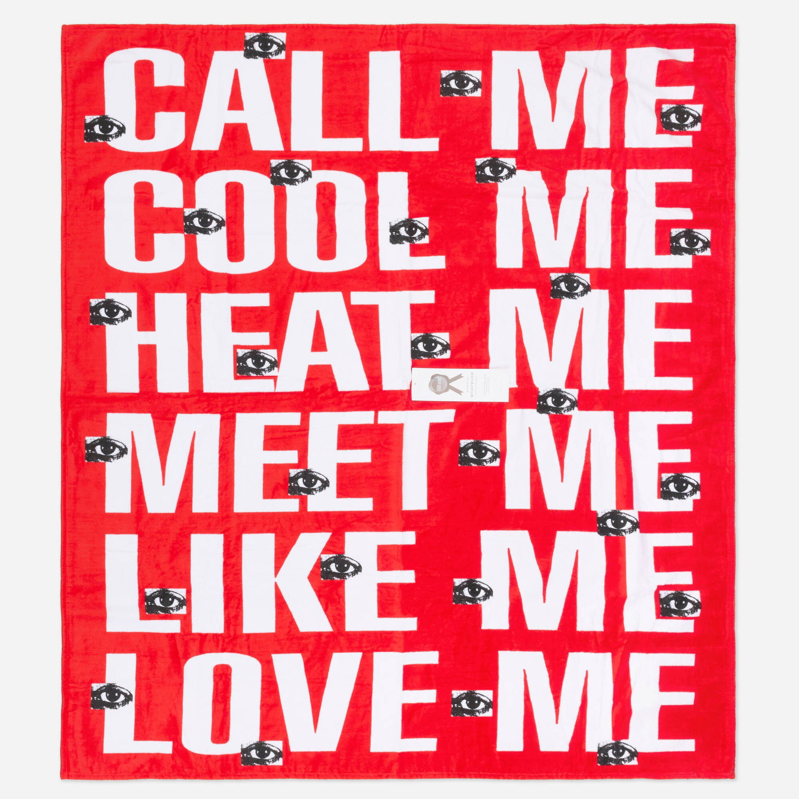 Barbara Kruger, WOW (Works on Whatever) Project beach towel: Barbara Kruger WOW (Works on Whatever) Project beach towel 2012 digital print on brushed cotton towel 67.5 h x 59 w in (171 x 150 cm) Fabric manufacturer's label to verso 'Works on Whatever artwo
