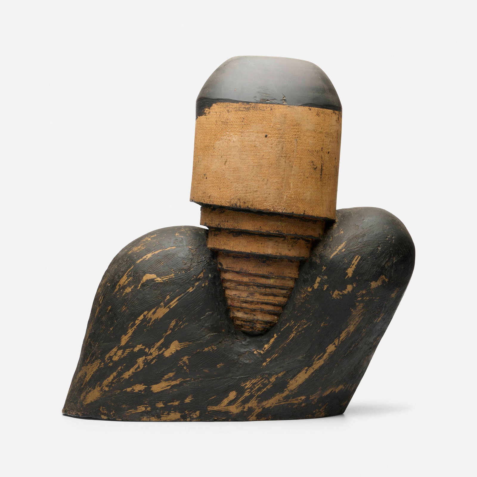 Scott Richter, Elvis: Scott Richter Elvis 1984 beeswax, carpet, pigment, wire, metal 20.625 h x 20.625 w x 10 d in (52 x 52 x 25 cm) Incised signature and date to verso 'Scott Richter 1984'. Provenance: Grace