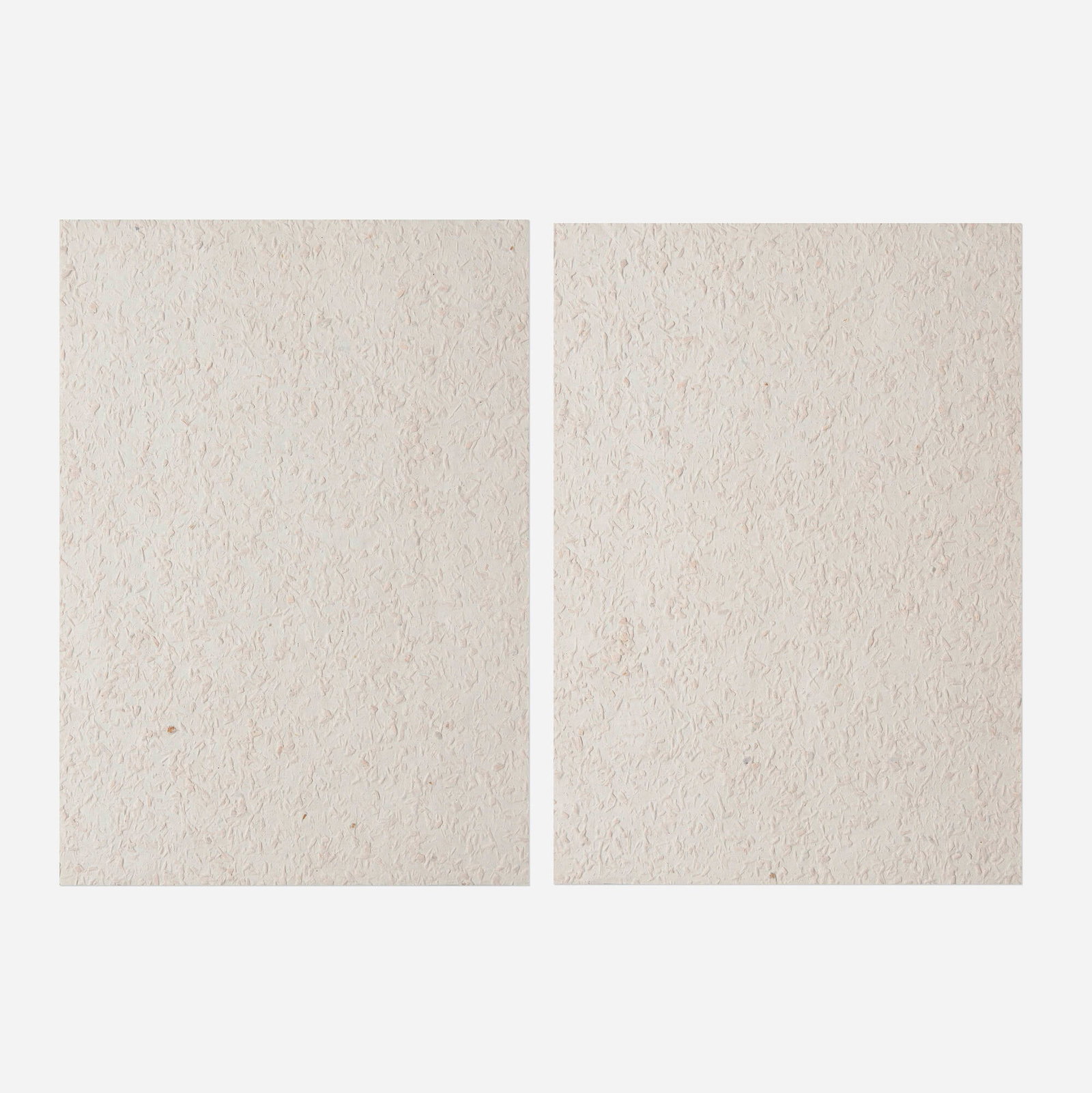 Karin Sander, Wallpaper Piece: Karin Sander Wallpaper Piece 1998 woodchip wallpaper in two parts each: 16.625 h x 11.75 w in (42 x 30 cm) This work is number 23 from the edition of 50. Sold with a bag containing additional
