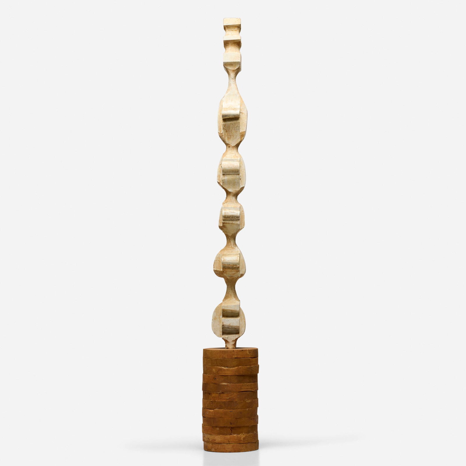 Ray Smith, Untitled: Ray Smith Untitled carved and painted wood 43.125 h x 5.625 dia in (110 x 14 cm) Provenance: Sperone Westwater Gallery, New York | Private Collection This work will ship from Lambertville, New Jersey.