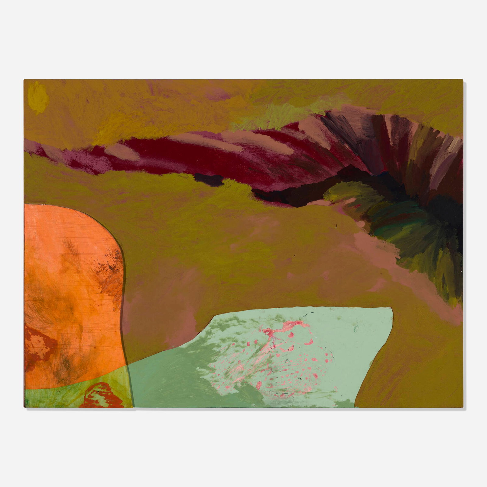 Odessa Straub, Rosebud Woo to High Dive: Odessa Straub Rosebud Woo to High Dive 2016 acrylic, collaged Plexiglas and mixed media on canvas 30 h x 40.125 w x 3.125 d in (76 x 102 x 8 cm) Signed and titled to verso 'Rosebud Woo to High