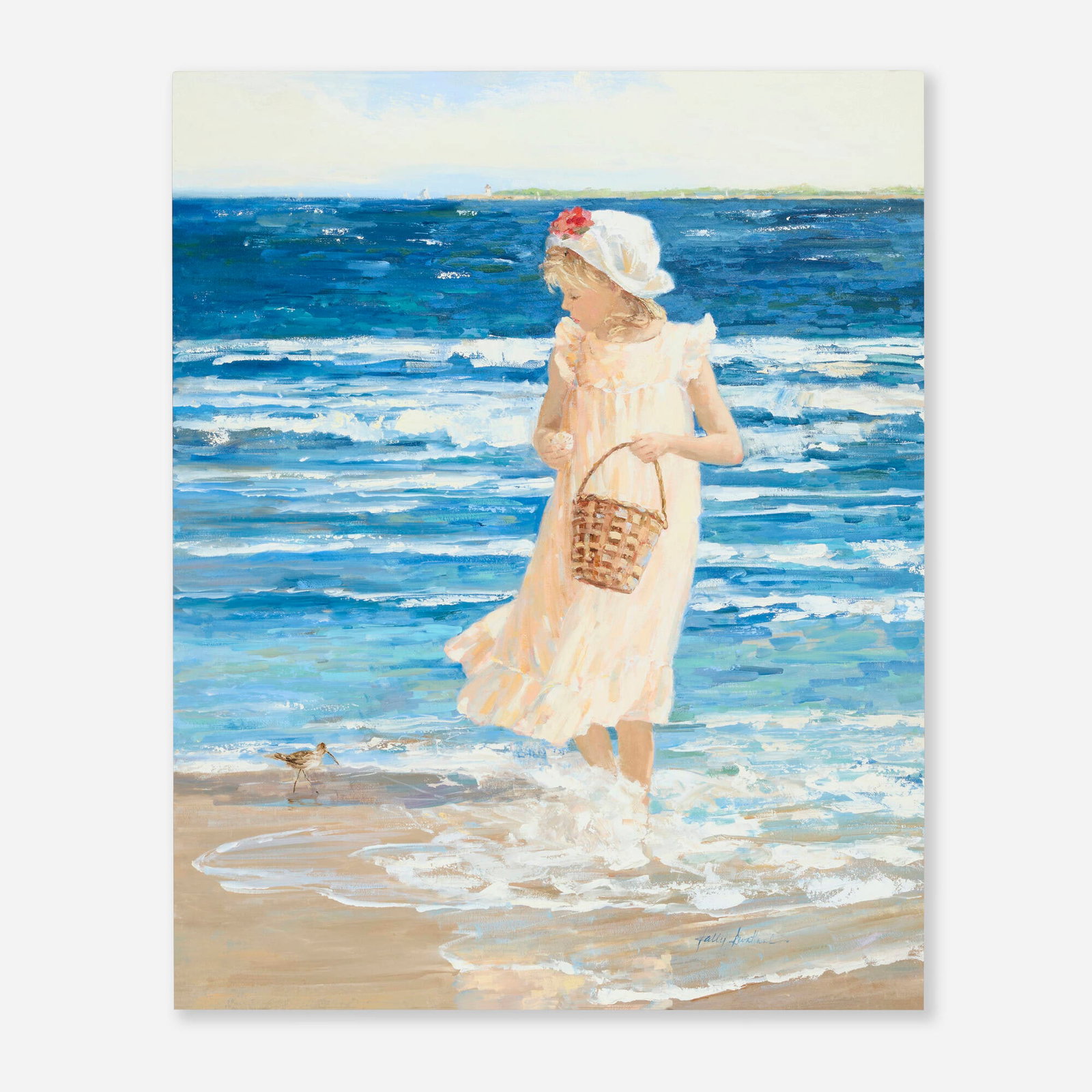 Sally Swatland, The Sand Dollar: Sally Swatland The Sand Dollar oil on linen 30 h x 24 w in (76 x 61 cm) Signed to lower right 'Sally Swatland'. Signed and titled to verso 'The Sand Dollar Sally Swatland'. Provenance: Rehs