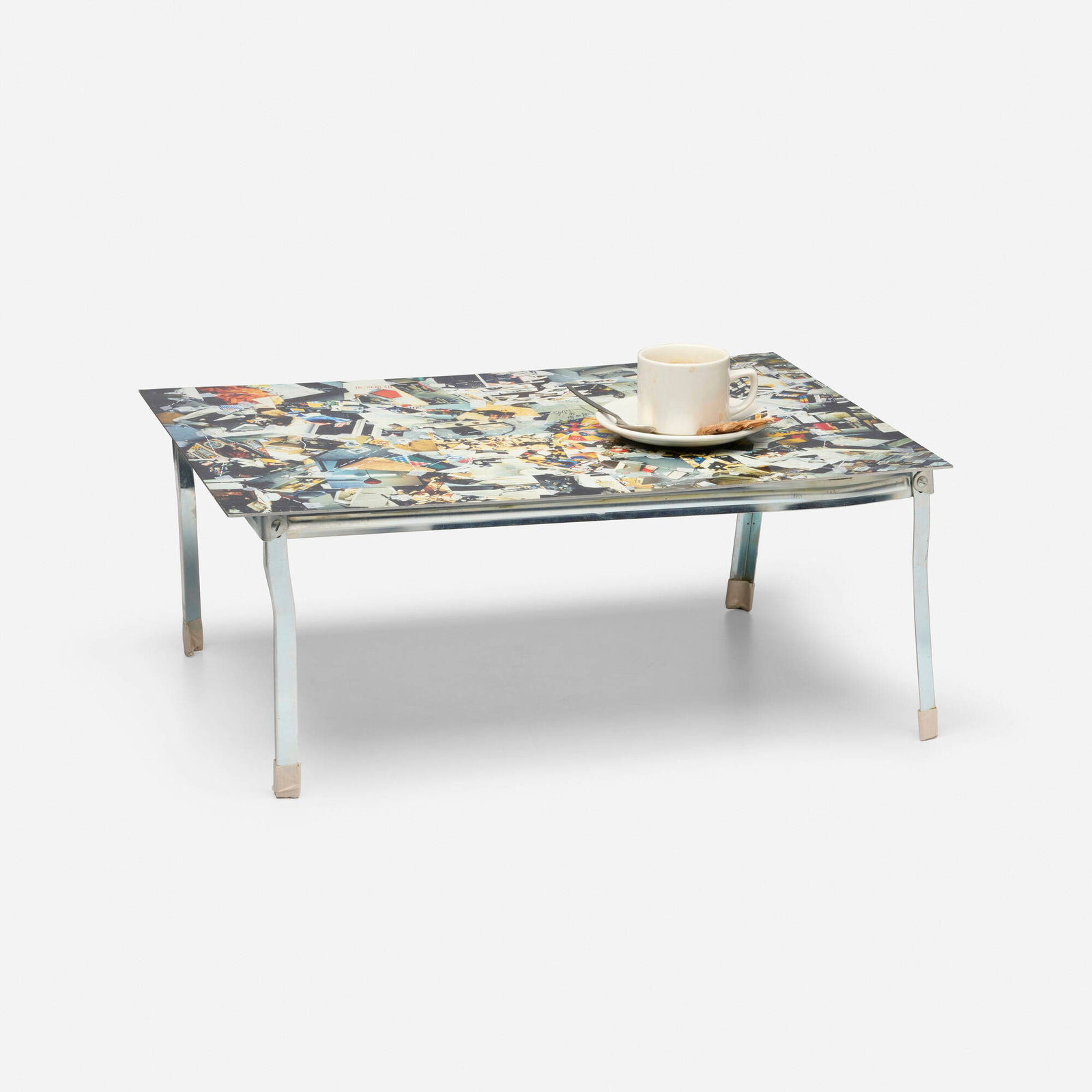 Tomoko Takahashi, An Occasional Table: Tomoko Takahashi An Occasional Table 2000 C-print on aluminum, paint, found objects 12.25 h x 24 w x 16.75 d in (31 x 61 x 43 cm) Signed, titled, and dated to verso of C-print 'An Occasional