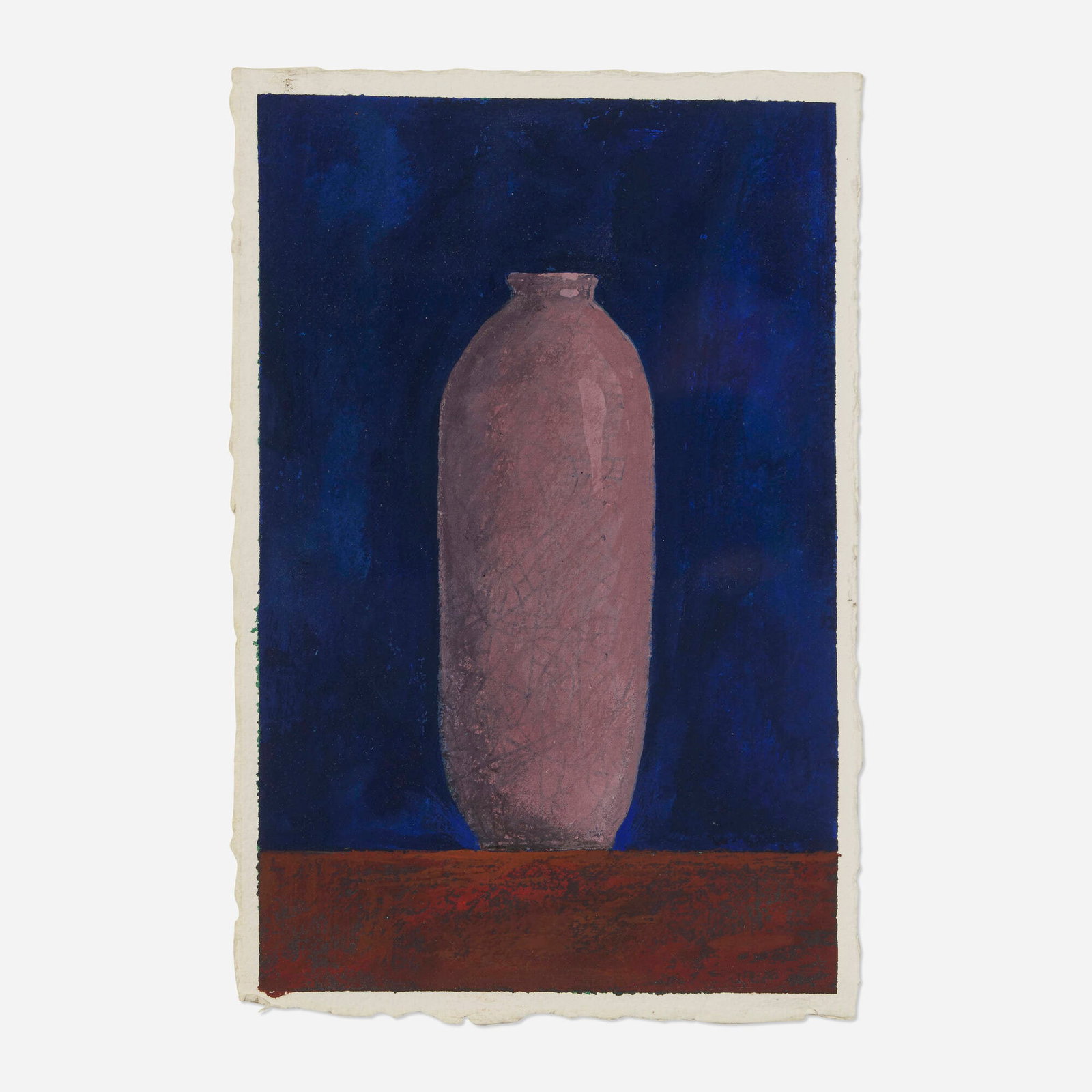 Mary Jo Vath, Pink Vase: Mary Jo Vath Pink Vase 1986 watercolor on paper 11.5 h x 7.5 w in (29 x 19 cm) Signed, titled, and dated to verso 'Vath 1986 Pink Vase'. Provenance: P.P.O.W., New York | Private Collection