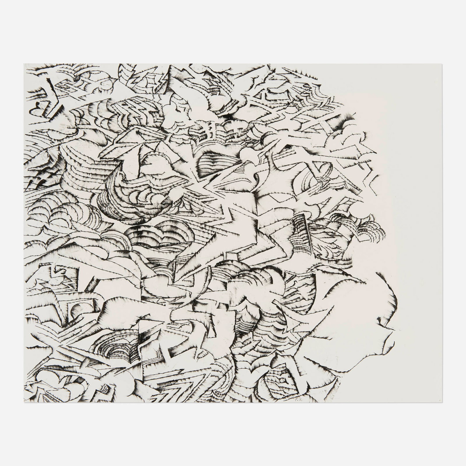 Tyler Vlahovich, Untitled: Tyler Vlahovich Untitled 2003 ink on paper 11 h x 13.5 w in (28 x 34 cm) Signed and dated to verso 'Tyler Vlahovich 2003'. This work will ship from Chicago, Illinois.