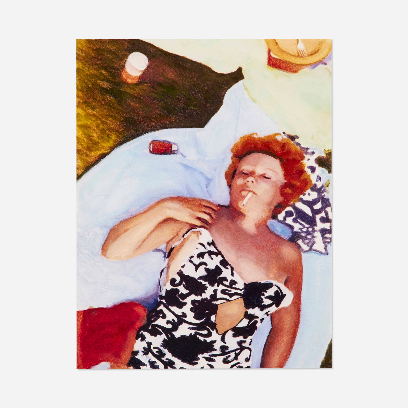 Artist Unknown, Karen: Artist Unknown Karen 2022 gouache on paper 10.875 h x 8.5 w in (28 x 22 cm) Signed illegibly, titled, and dated to verso 'Karen 2022'. This work will ship from Los Angeles, California.
