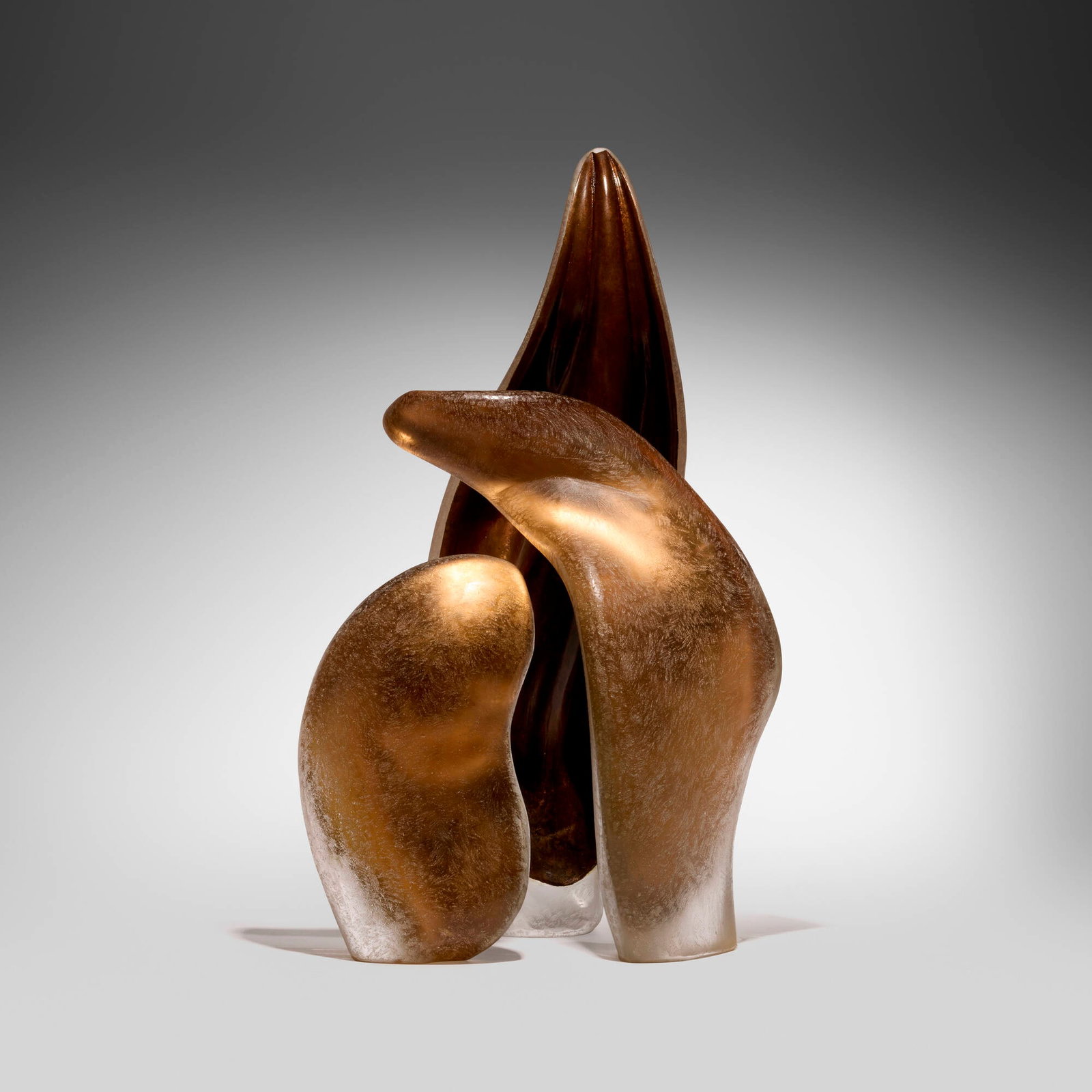 Martin Blank, Coda: Martin Blank Coda 2008 hand-blown glass, enameled metal 38 h x 14 w x 12 d in (97 x 36 x 30 cm) 28 h x 13 w x 15 d in (71 x 33 x 38 cm) 25.5 h x 10.5 w x 7 d in (65 x 27 x 18 cm) Etched signature and