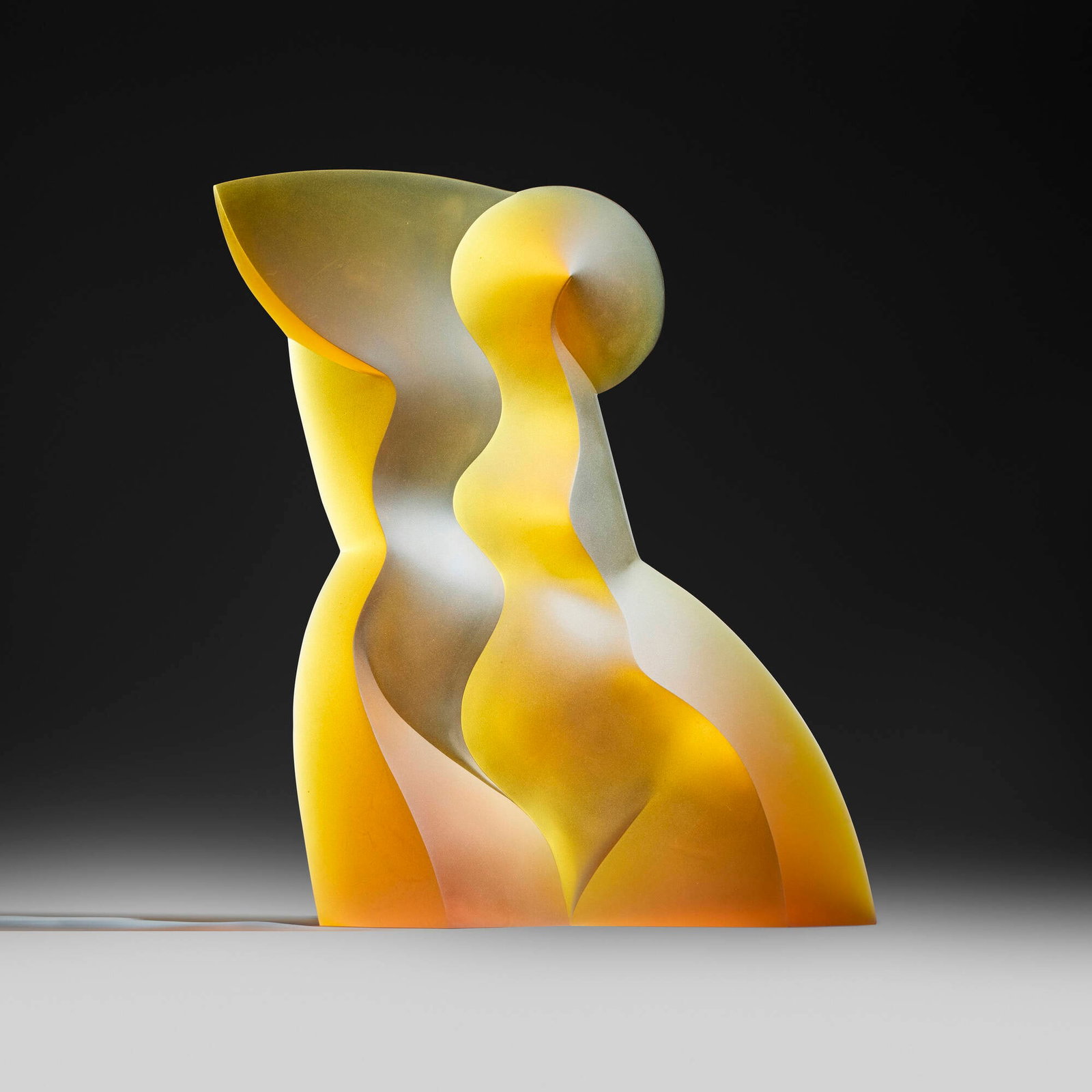 Latchezar Boyadjiev, Woman: Latchezar Boyadjiev Woman 2003 cast, acid-etched, and polished glass 26.75 h x 23.75 w x 4.5 d in (68 x 60 x 11 cm) Etched signature, title and date near base 'Latchezar Boyadjiev Woman 03-2'.