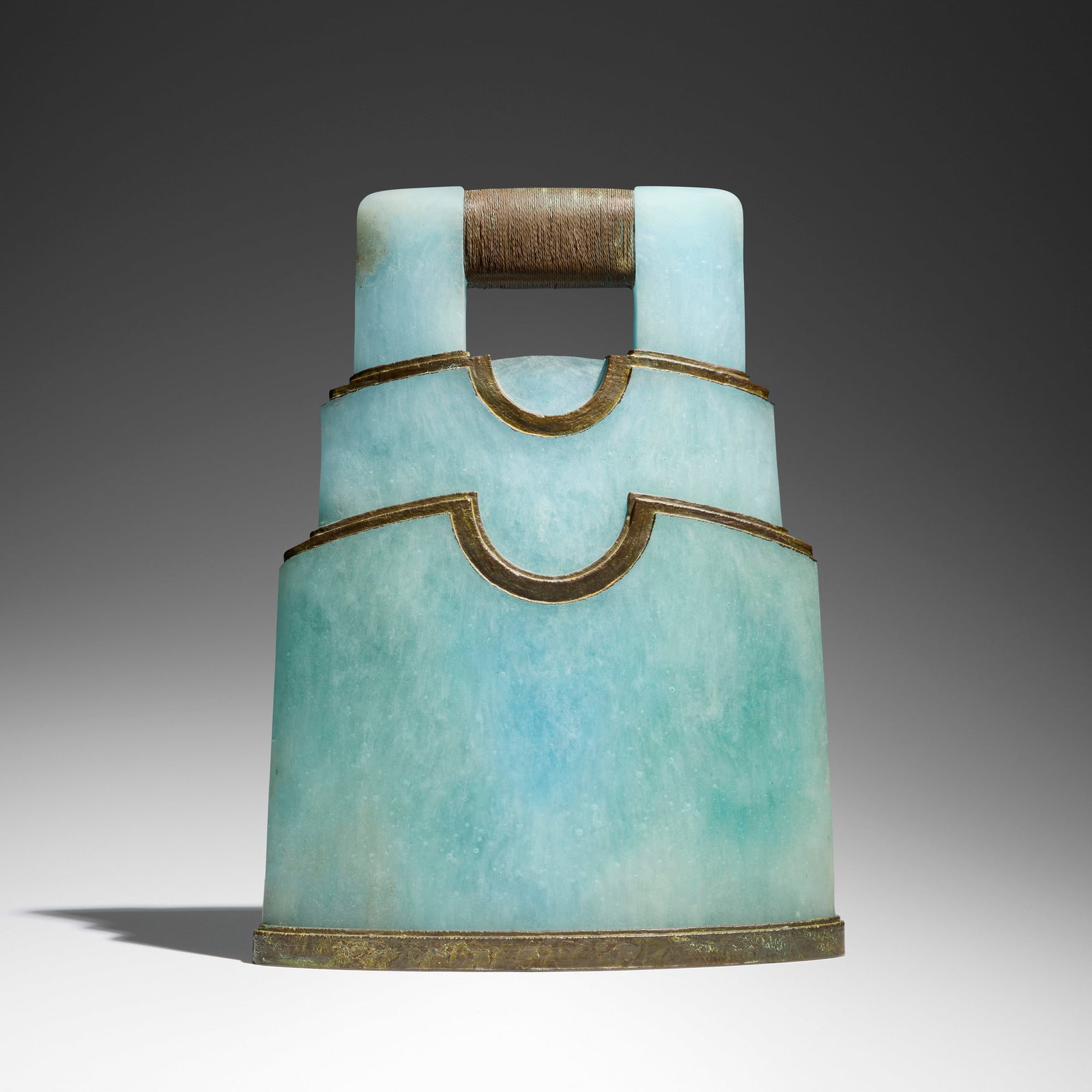 Daniel Clayman, Handled Object: Daniel Clayman Handled Object c. 2010 pate de verre, electro-formed copper 16.75 h x 12.75 w x 3.75 d in (43 x 32 x 10 cm) This work will ship from Lambertville, New Jersey.