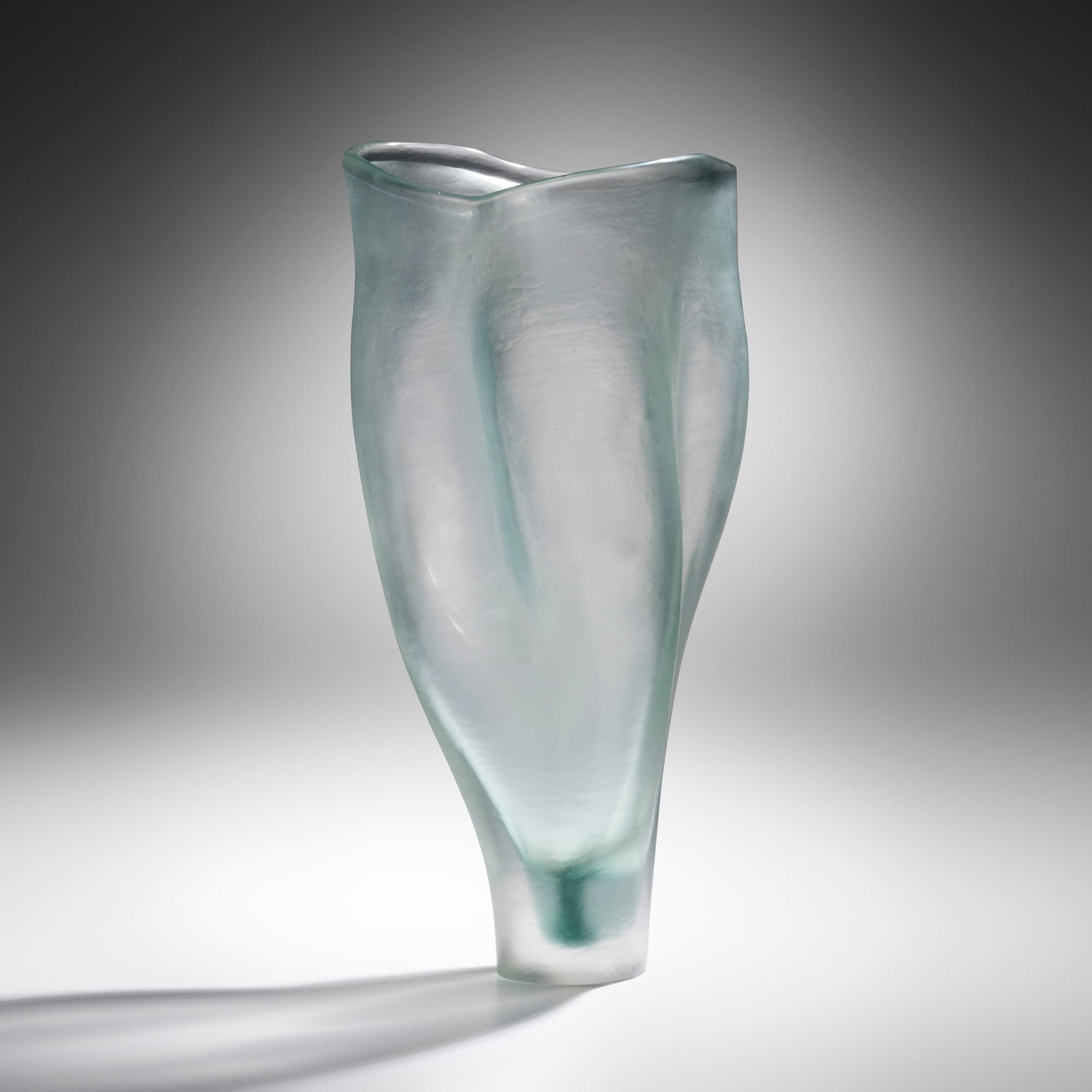 Massimo Micheluzzi, Allungato vase: Massimo Micheluzzi Allungato vase 2005 hand-blown glass 21 h x 10 w x 9.75 d in (53 x 25 x 25 cm) Etched signature and date to underside 'Massimo Micheluzzi 2005 Murano'. Provenance: