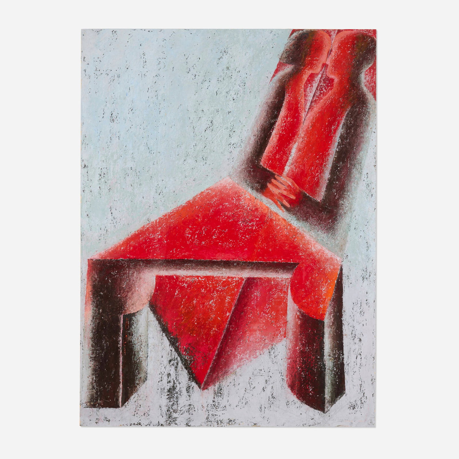Stanislav Libensky, Table Laid for a Bride: Stanislav Libensky Table Laid for a Bride 1987 oil stick on paper 49.25 h x 37 w in (125 x 94 cm) Signed and dated to lower right 'S. Libensky 1987'. Provenance: Collection of John Hauberg,