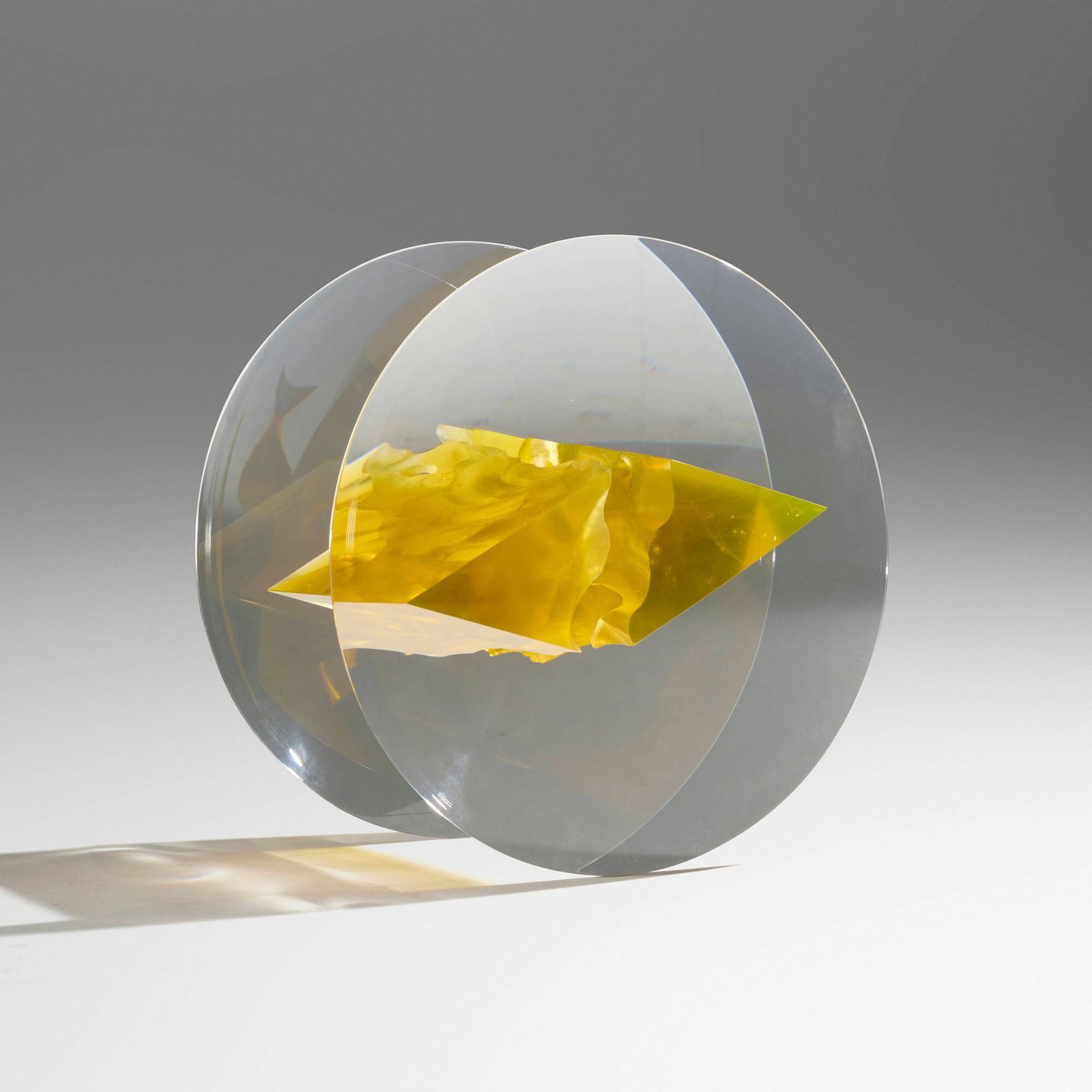 Stepan Pala, (Yoyo): Stepan Pala (Yoyo) 2007 cast and polished glass 27 h x 27 w x 18.5 d in (69 x 69 x 47 cm) Etched signature and date to interior edge 'St. Pala - 07'. Provenance: Private Collection,