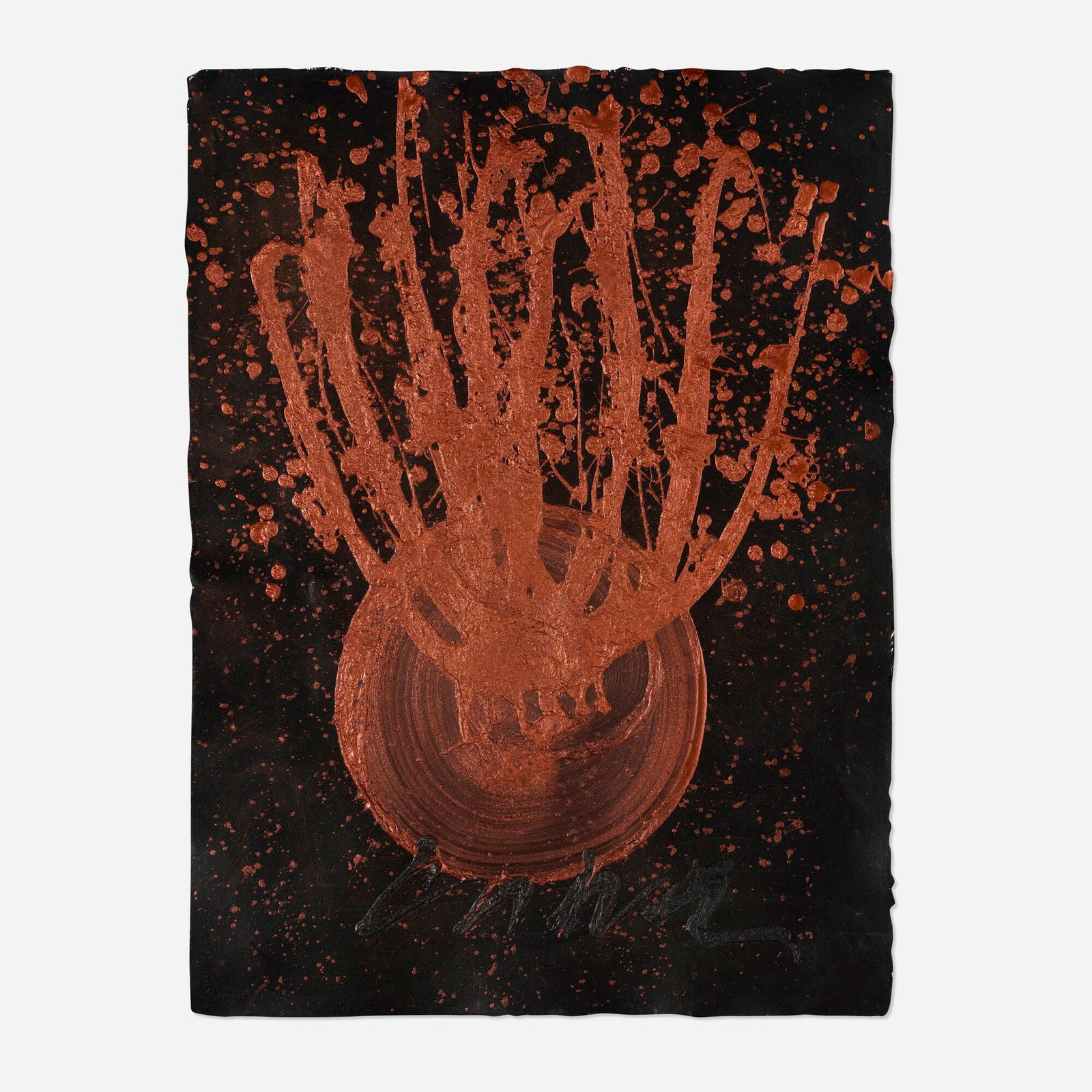 Dale Chihuly, Burnt Copper Ikebana Drawing (1 of 3)