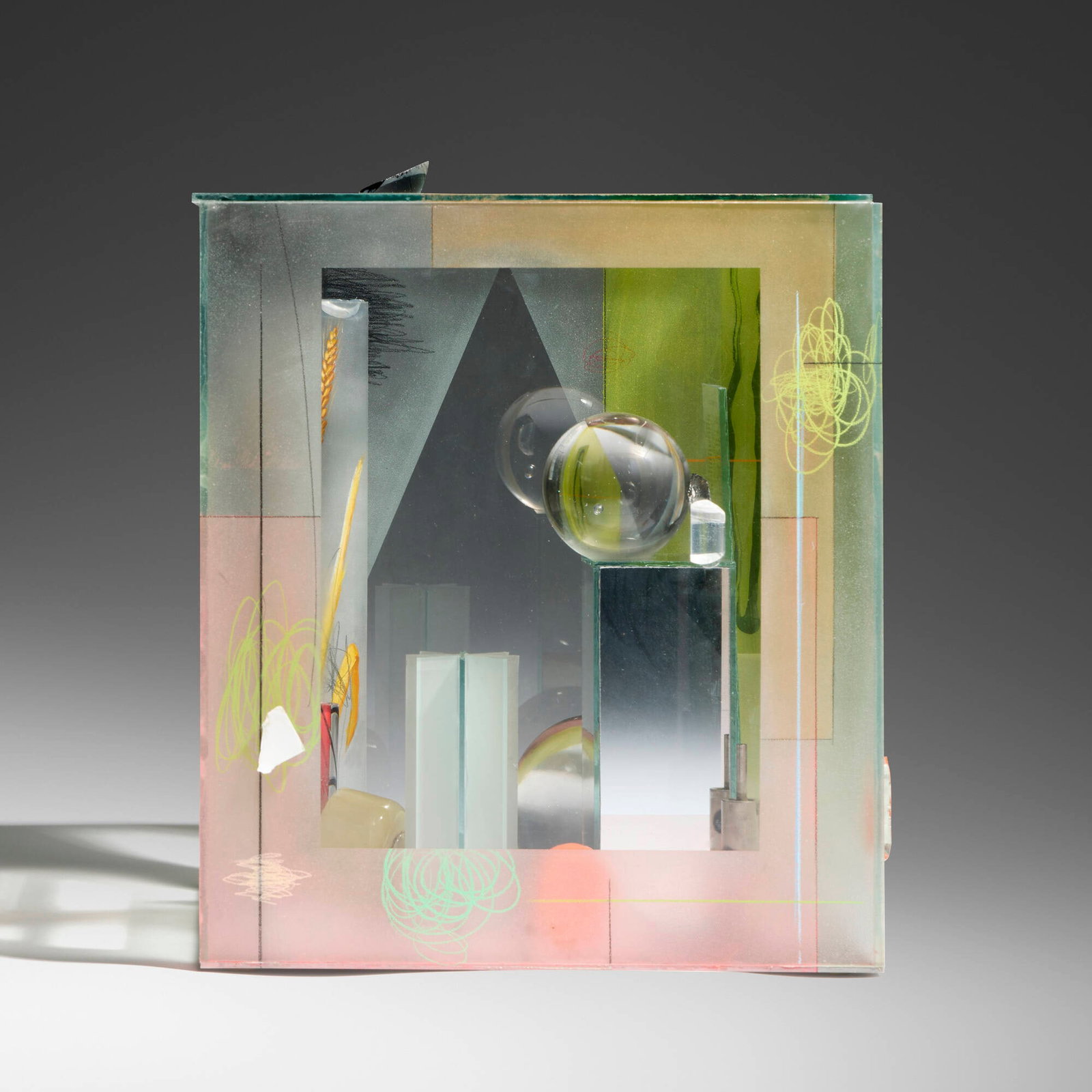 Therman Statom, Wheat: Therman Statom Wheat 2010 painted glass, found objects 17 h x 14 w x 14 d in (43 x 36 x 36 cm) Signed, titled, and dated to underside 'Therman Statom 2010 Wheat'. This work will sh