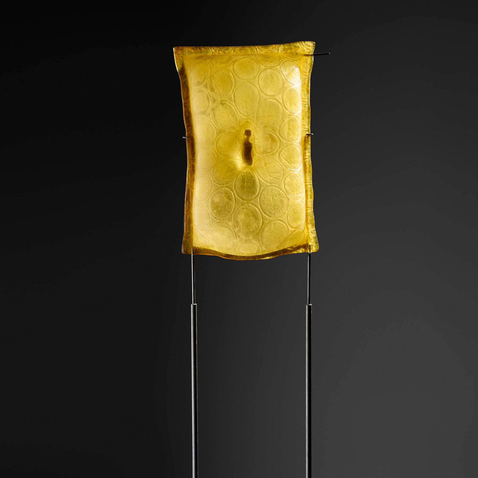 Matthew Szosz, Untitled from the Inflatable series: Matthew Szosz Untitled from the Inflatable series c. 2022 inflated sheet glass, steel 72 h x 18 w x 12 d in (183 x 46 x 30 cm) This work will ship from Lambertville, New Jersey.