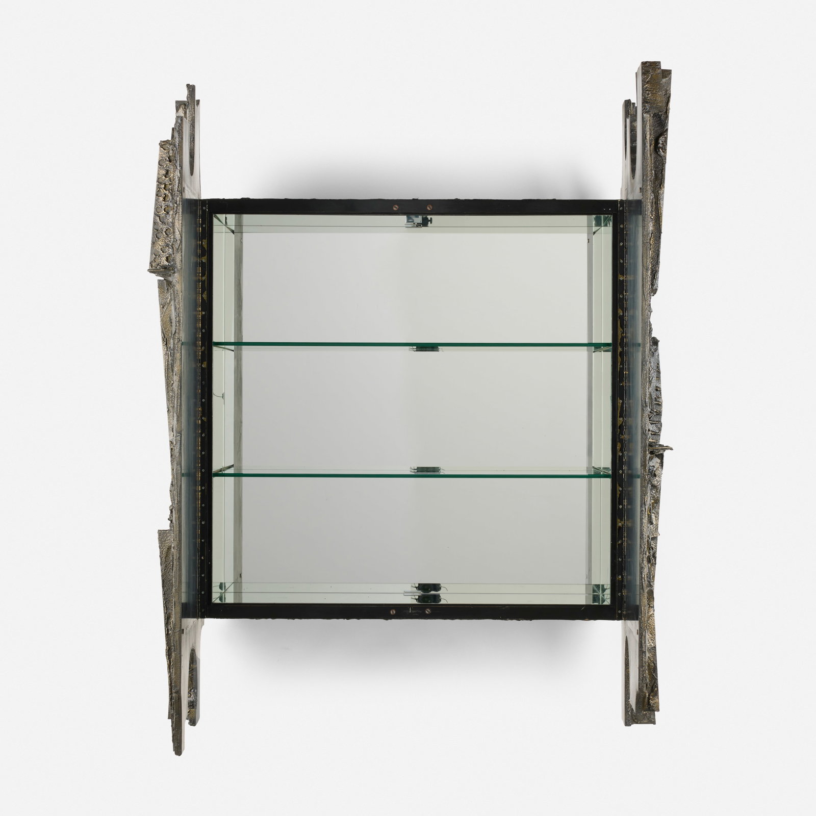 Paul Evans, Rare Sculpted Bronze wall-hanging cabinet - 5