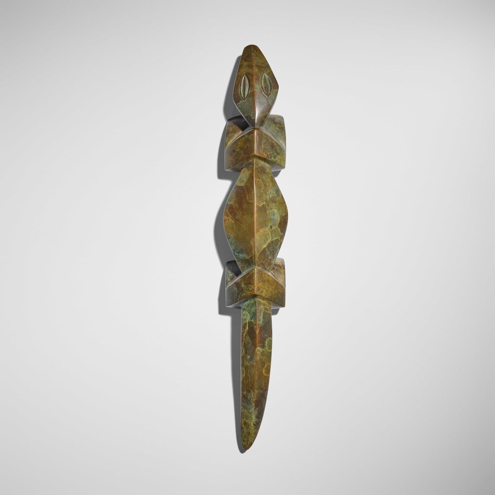 Judy Kensley McKie, Lizard door handle: Judy Kensley McKie Lizard door handle USA, 1994 patinated bronze 17.75 h x 2.75 w x 2.125 d in (45 x 7 x 5 cm) Incised signature, date, and number to underside '? JKM 1994 14/32'. This work