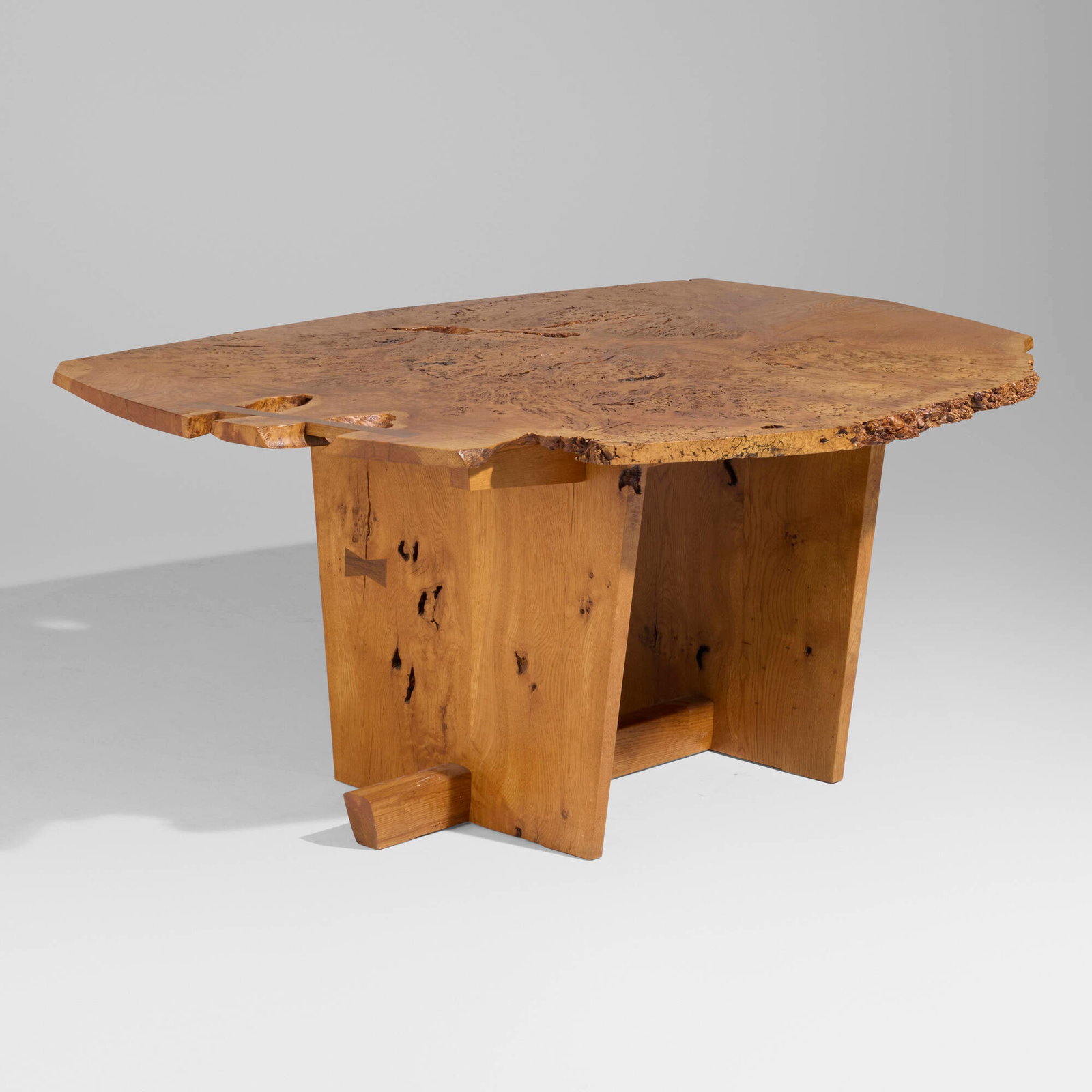 George and Mira Nakashima, Exceptional special-order Minguren II dining table (1 of 9)