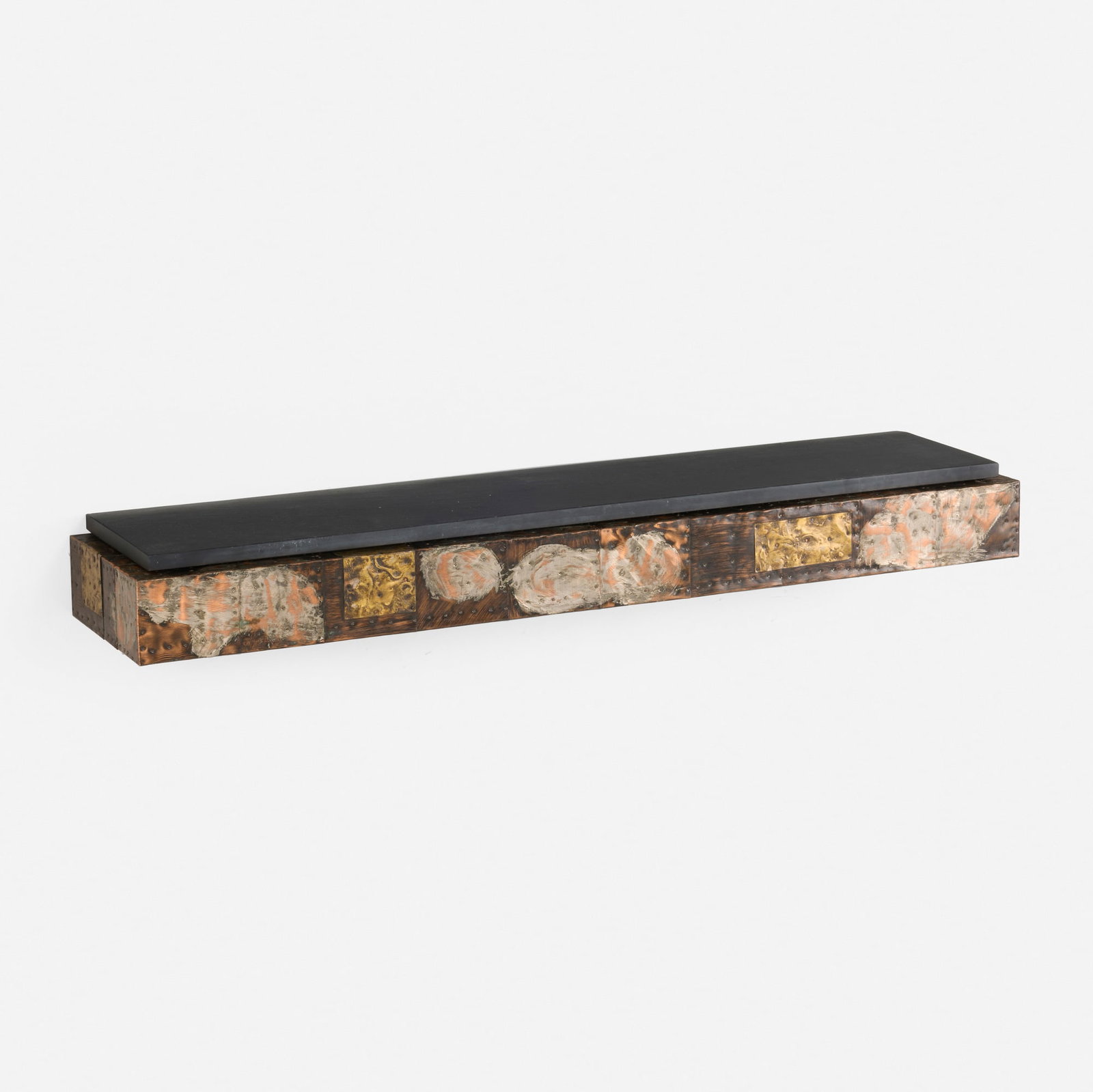 Paul Evans, Patchwork wall-hanging shelf, model PE 17 - 3