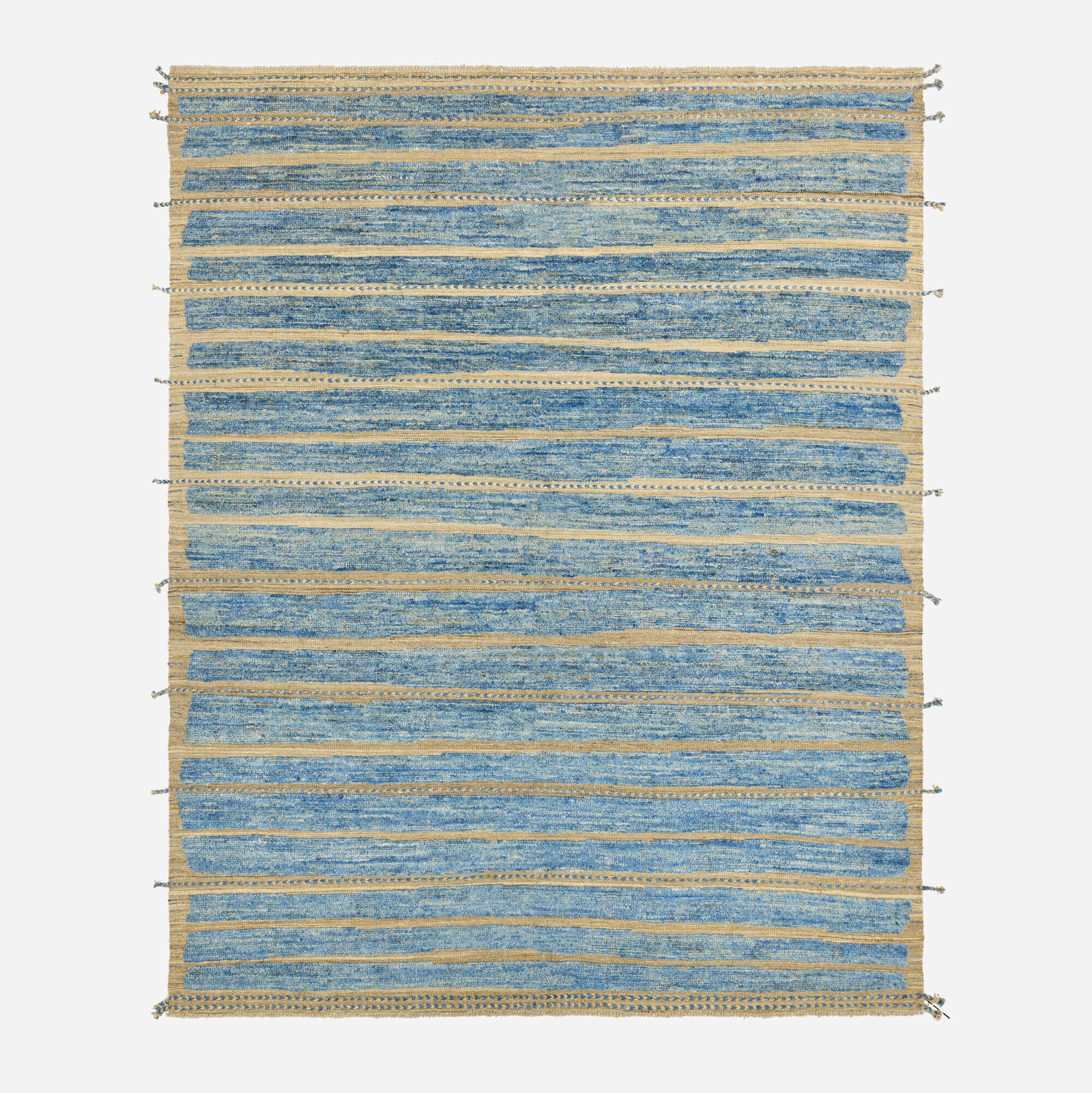Contemporary, Moroccan style low pile carpet: Contemporary Moroccan style low pile carpet Pakistan, 21st century hand-knotted wool 8'3" x 10'1" in (251 x 309 cm) This work will ship from Lambertville, New Jersey.