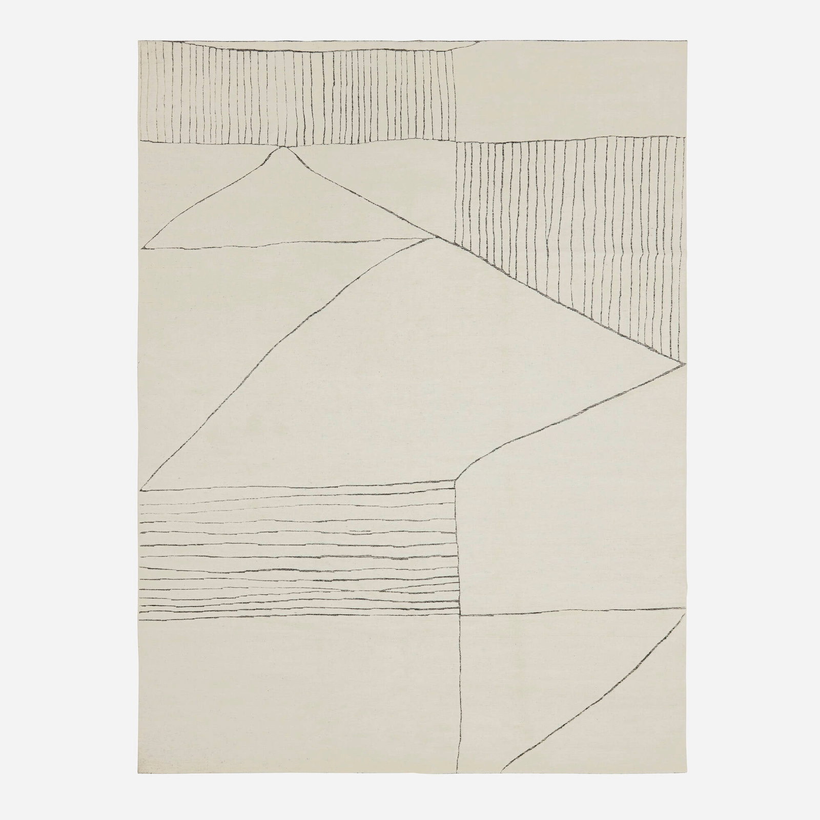 Contemporary, Moroccan style medium pile carpet: Contemporary Moroccan style medium pile carpet India, 21st century hand-knotted wool 9'11" x 13'8" in (304 x 417 cm) This work will ship from Lambertville, New Jersey.
