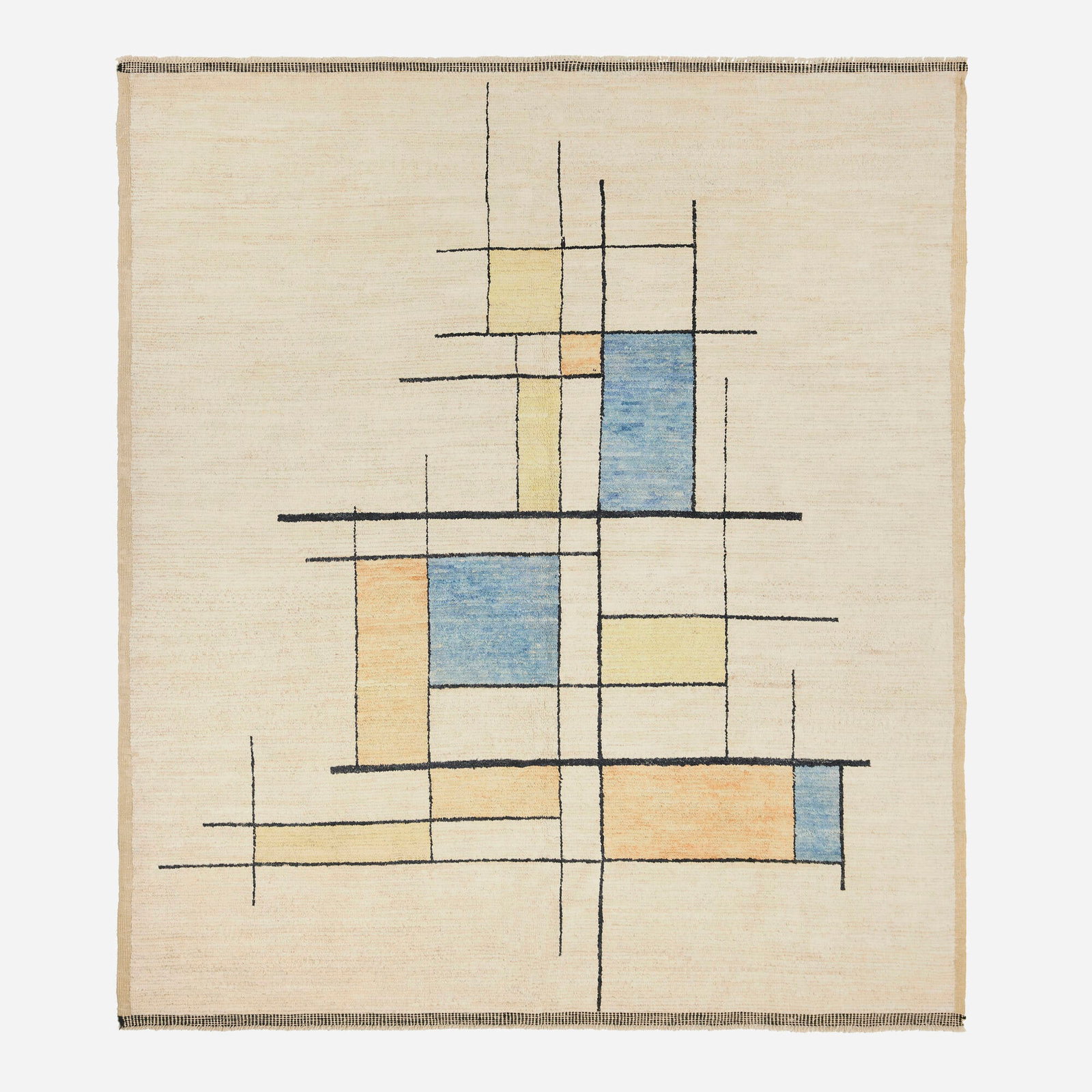 Contemporary, Moroccan style medium pile carpet: Contemporary Moroccan style medium pile carpet 21st century hand-knotted wool 8'3" x 9'8" in (253 x 296 cm) This work will ship from Lambertville, New Jersey.
