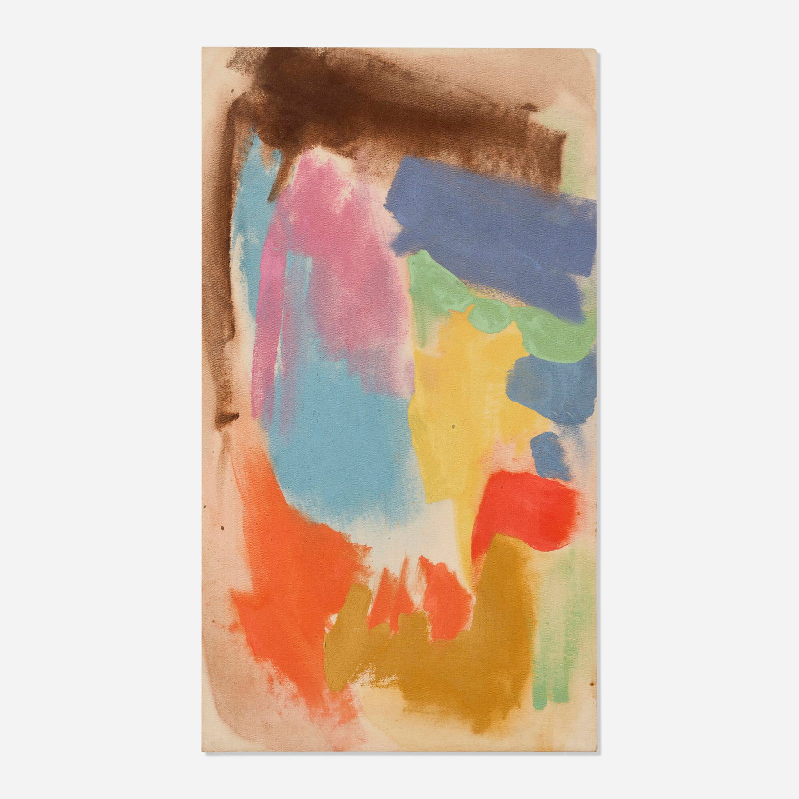 Friedel Dzubas, Untitled: Friedel Dzubas Untitled 1981 Magna acrylic on canvas 32 h x 18 w in (81 x 46 cm) Signed and dated to verso 'Dzubas / 1981'. Provenance: Gift from the artist to the original owner, Private
