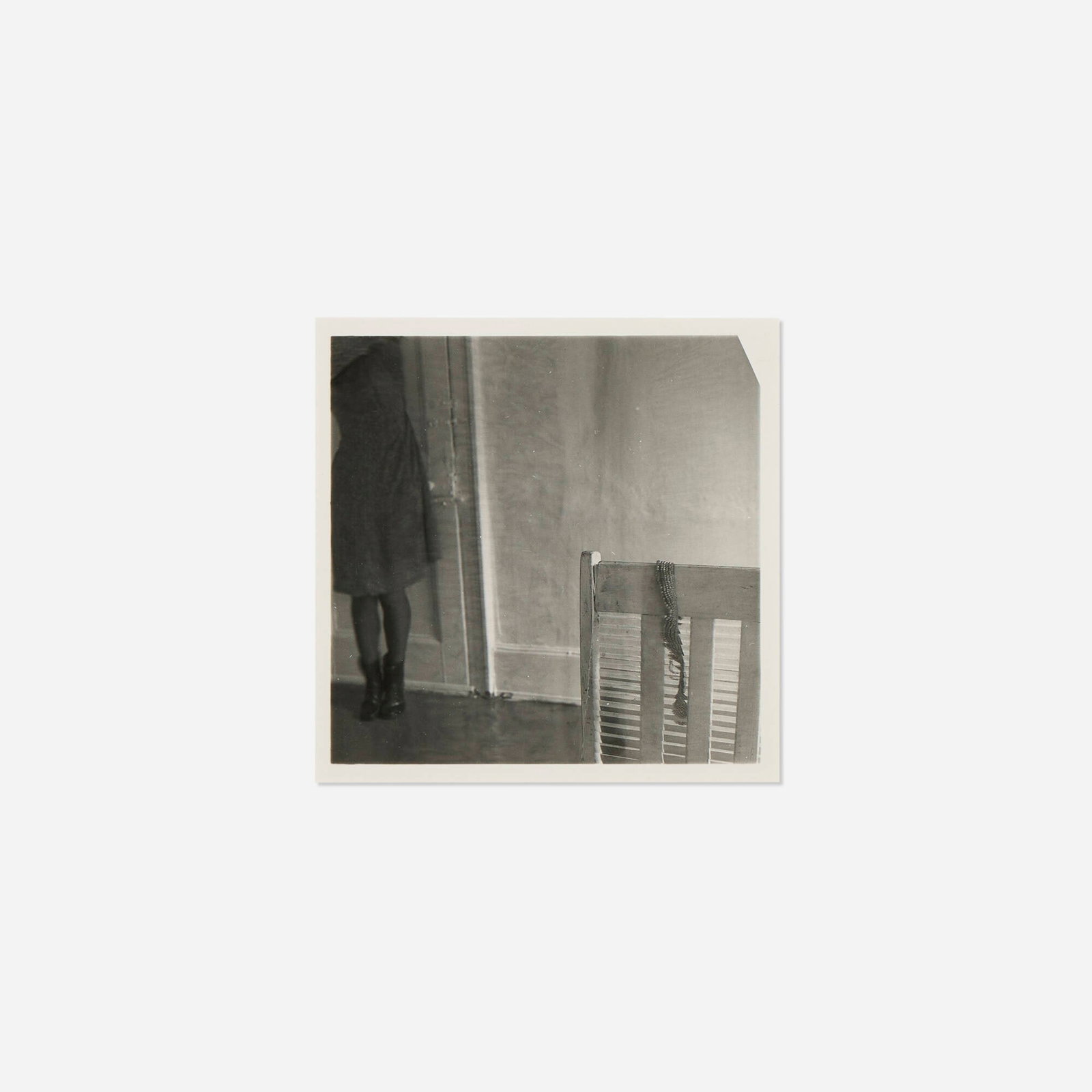 Francesca Woodman, Untitled, New York, 1979-80: Francesca Woodman Untitled, New York, 1979-80 1979-80 vintage gelatin silver print image: 6.125 h x 6.25 w in (16 x 16 cm) sheet: 10 h x 8 w in (25 x 20 cm) Signed to verso 'George Woodman' 