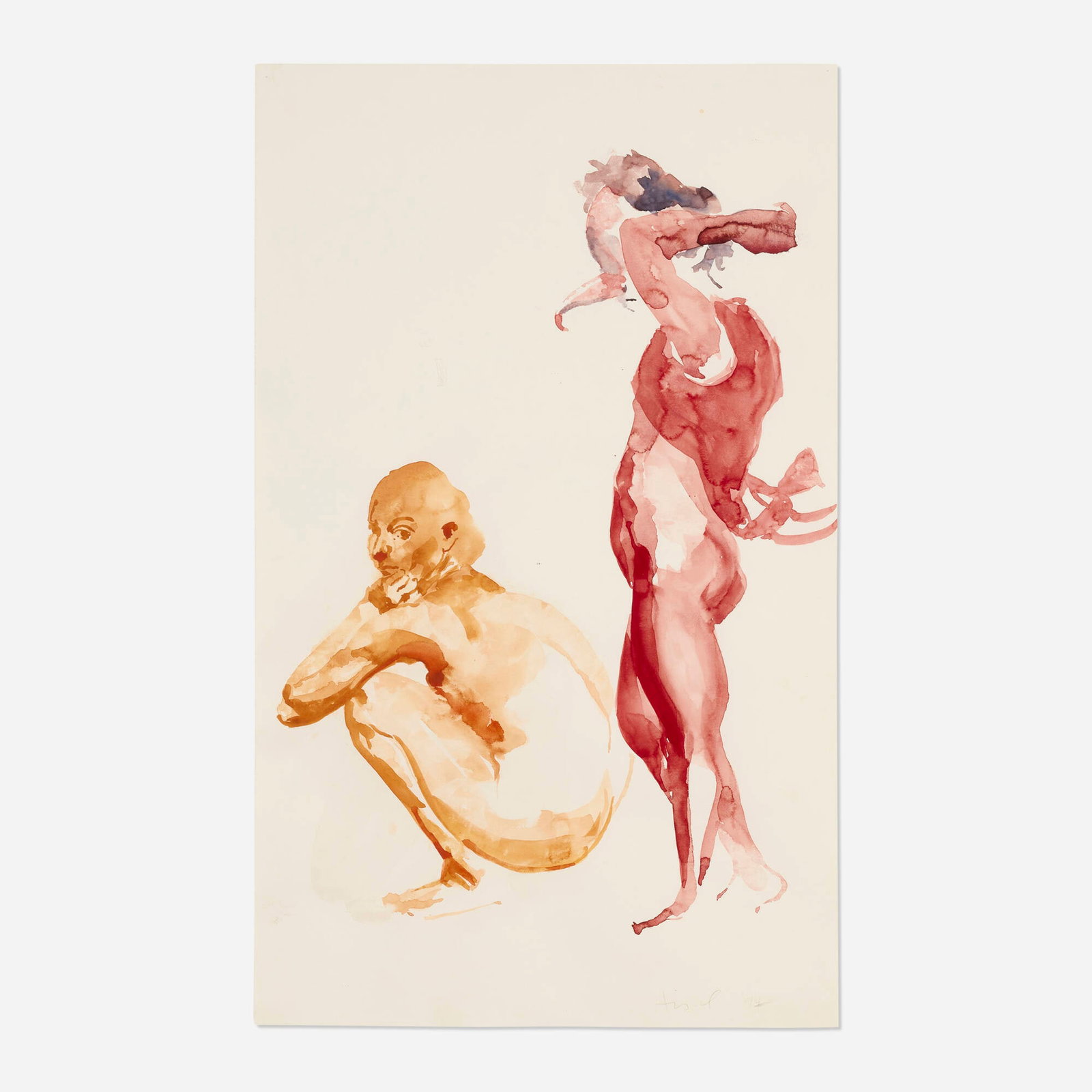 Eric Fischl, Untitled: Eric Fischl Untitled 1994 watercolor on paper 23 h x 14 w in (58 x 36 cm) Signed and dated to lower right 'Fischl 94'. Provenance: Galerie Daniel Templon, Paris | Mary Boone Gallery, New