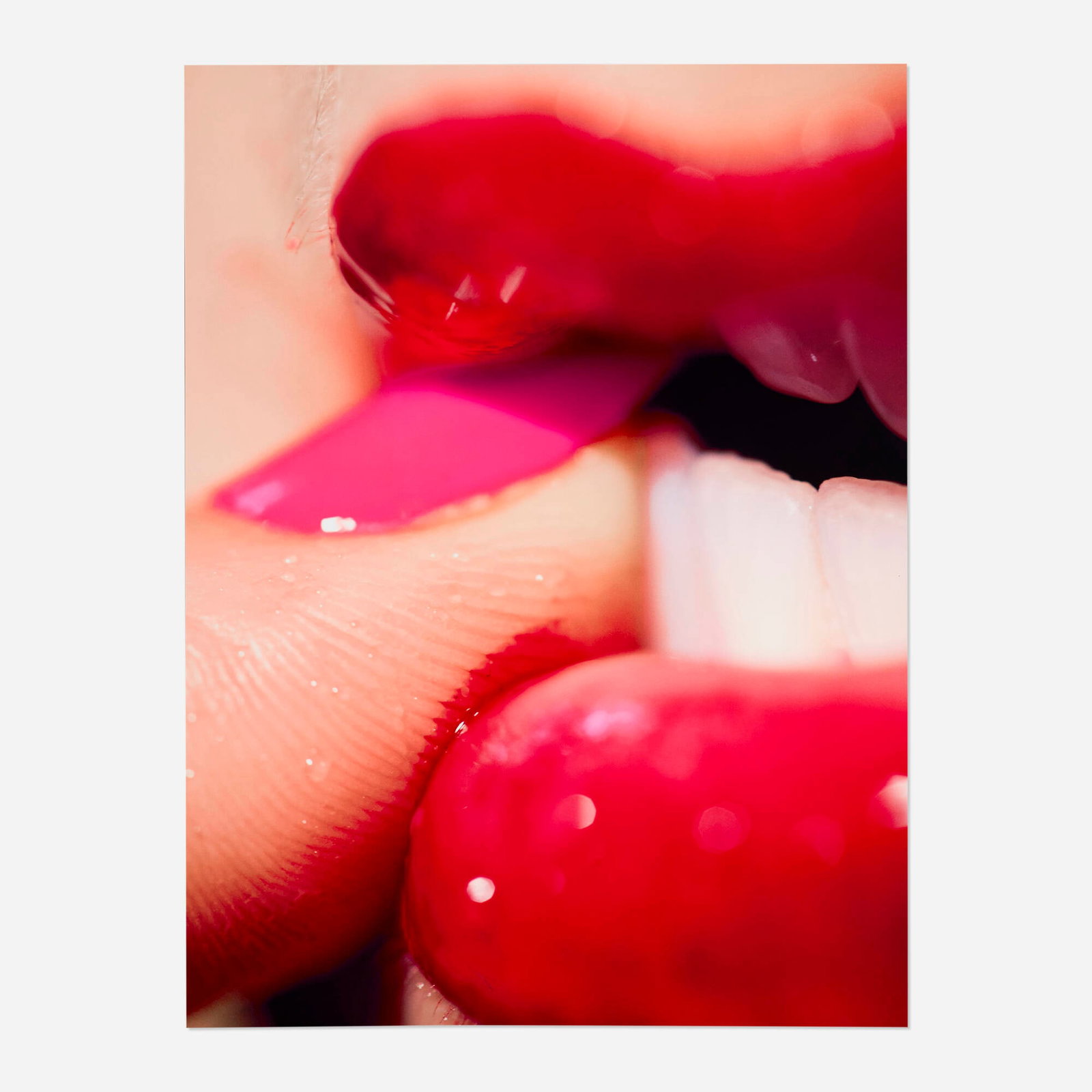 Marilyn Minter, Bad Habit: Marilyn Minter Bad Habit 2018 dye sublimation print on aluminum 40 h x 30 w in (102 x 76 cm) Signed to gallery label to verso 'M. Minter'. This work is from the edition of 5 plus two