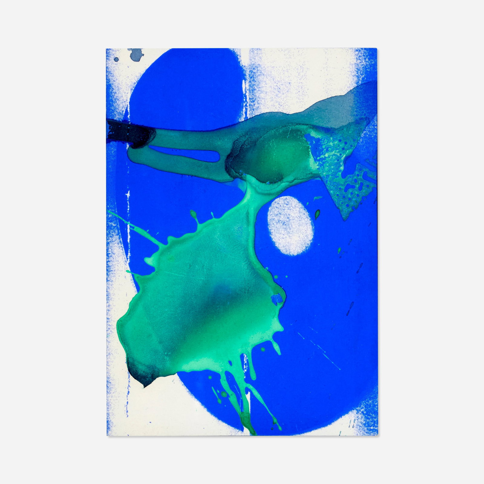 Howard Hodgkin, Untitled (Menu): Howard Hodgkin Untitled (Menu) oil on offset lithograph 8.25 h x 5.875 w in (21 x 15 cm) Signed and inscribed to verso 'for Doris from Howard'. Sold with a scan of the original menu affixed