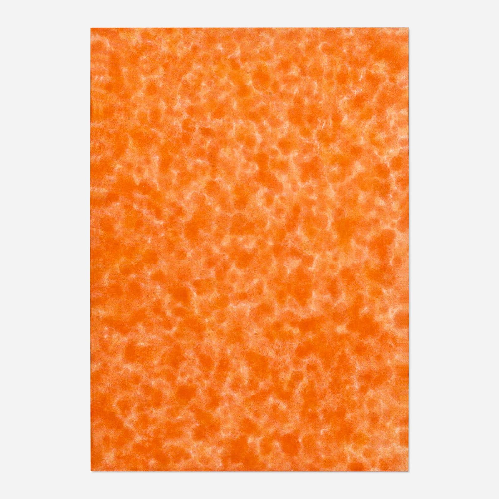 Howard Mehring, Untitled (Orange Allover): Howard Mehring Untitled (Orange Allover) c. 1958-62 acrylic on canvas laid to board 19.75 h x 14.25 w in (50 x 36 cm) Provenance: Connersmith Gallery, Washington, D.C. | Private Collection This work