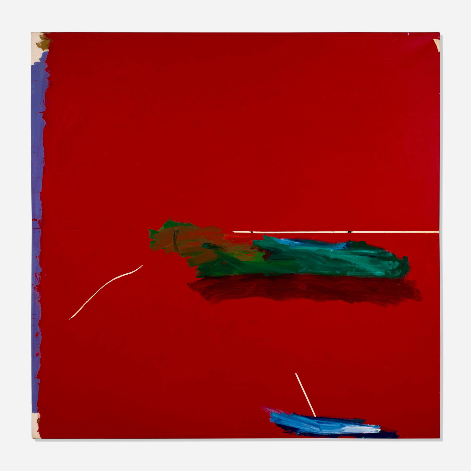 Jack Roth, Yess: Jack Roth Yess 1982 oil on canvas 70.25 h x 69.25 w in (178 x 176 cm) Signed, titled, and dated to verso 'Roth 82 Yess'. This work will ship from Lambertville, New Jersey.