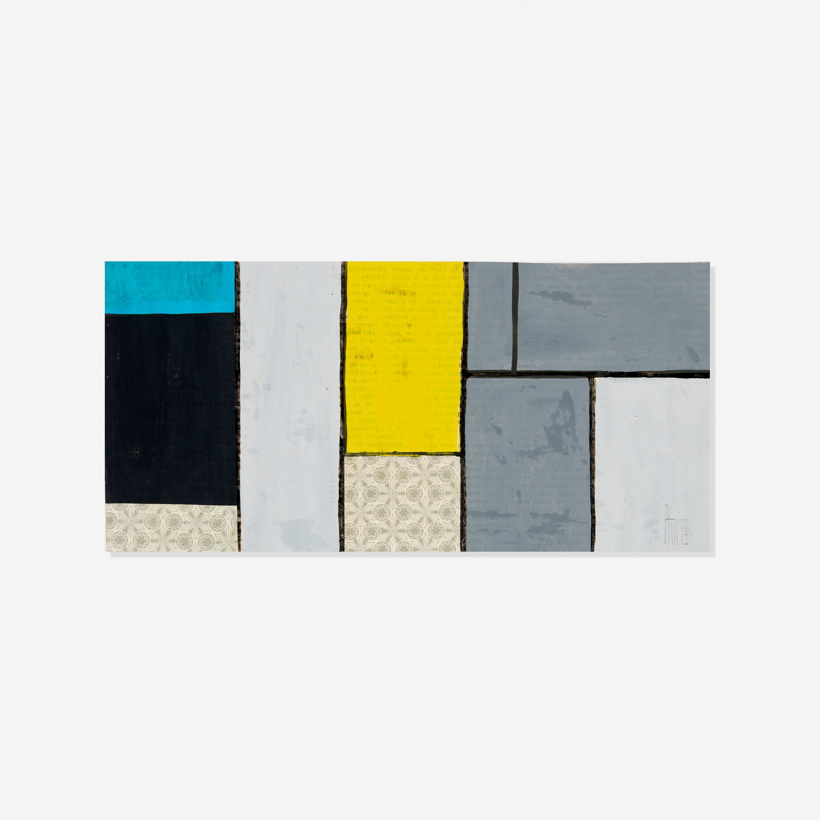 Phillip Metman, Untitled: Phillip Metman Untitled 1919 gouache and collage on paper 4.875 h x 10.25 w in (12 x 26 cm) Signed and dated to lower right 'PM 19'. Provenance: Max Protetch Gallery, New York | Private Collection