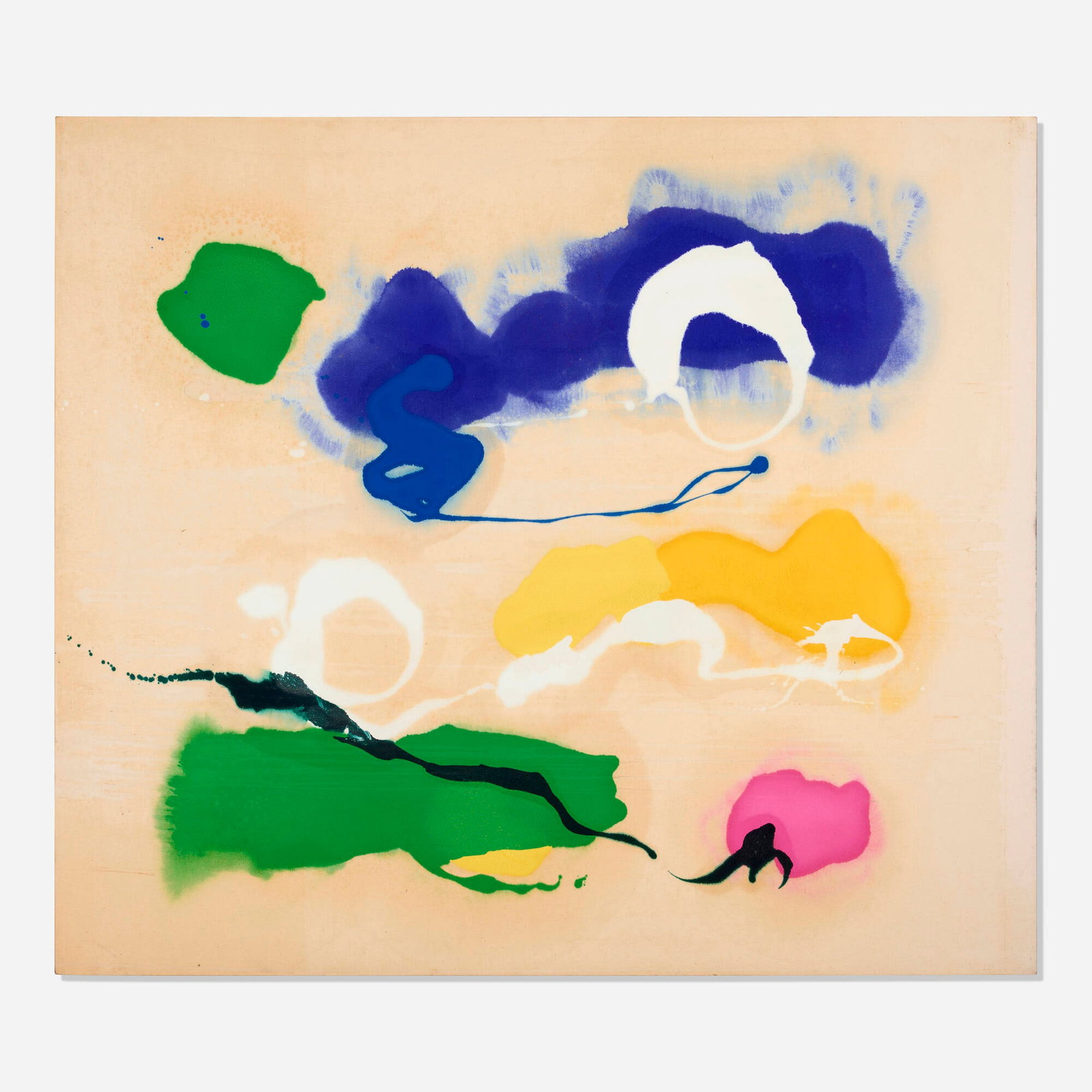 Charles Schucker, Summer: Charles Schucker Summer 1979 oil on unprimed canvas 56 h x 64 w in (142 x 163 cm) Signed, titled, and dated to verso 'Schucker 79 Summer'. This work will ship from Lambertville, New Jersey.