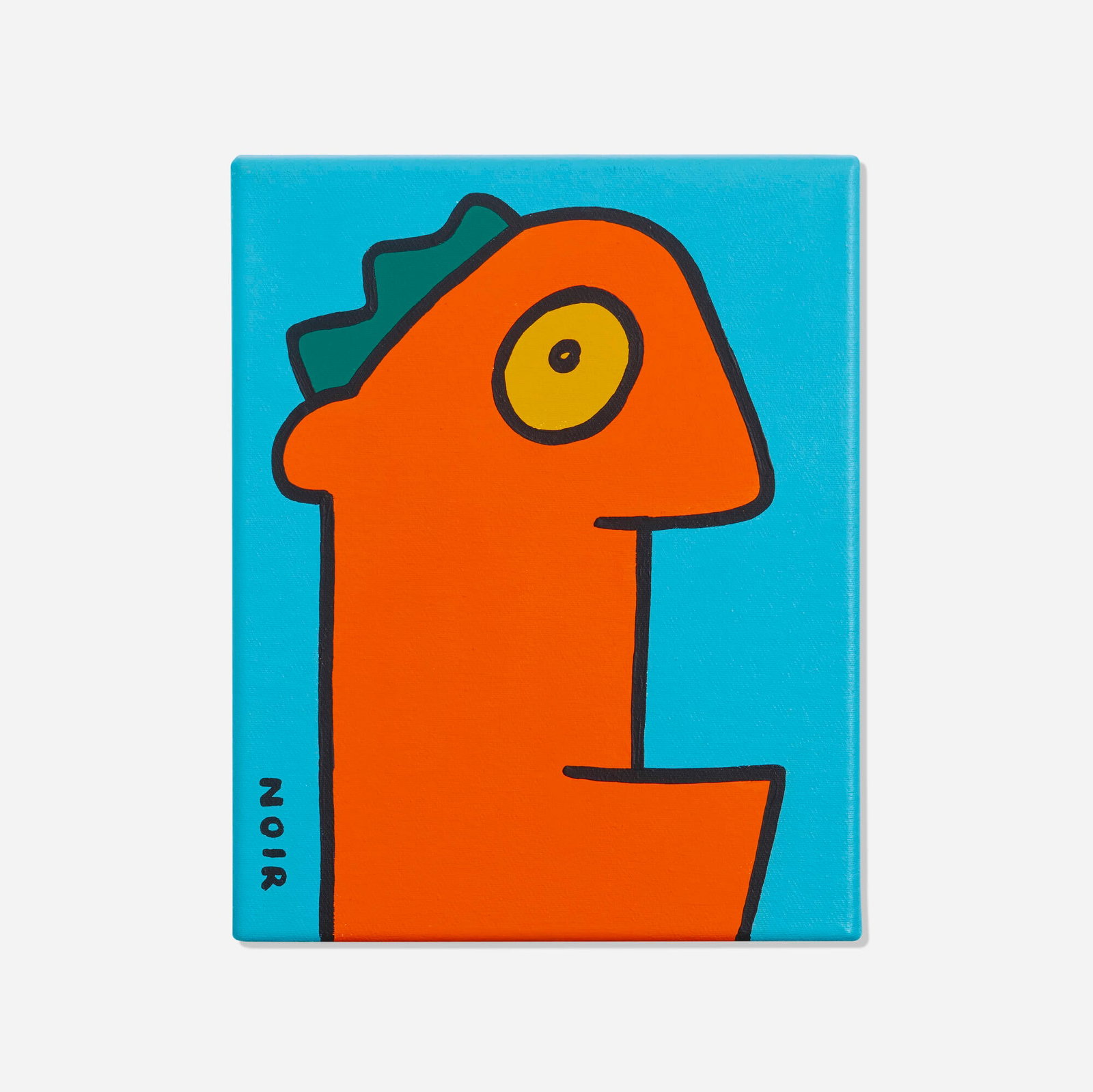 Thierry Noir, I think that my energy has infinite resources: Thierry Noir I think that my energy has infinite resources 2022 acrylic on canvas 12 h x 9.5 w in (30 x 24 cm) Signed, titled and dated to verso 'Thierry Noir September 2022 I think that my energy