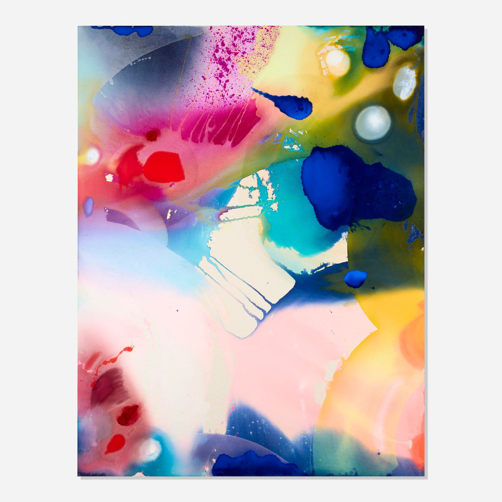 Kim DeJesus, Blue Moon Spills: Kim DeJesus Blue Moon Spills 2024 acrylic, oil, mixed-media on canvas 78 h x 60 w in (198 x 152 cm) Signed, titled, and dated to verso '"Blue Moon Spills" Kim DeJesus 2024'. Provenance: