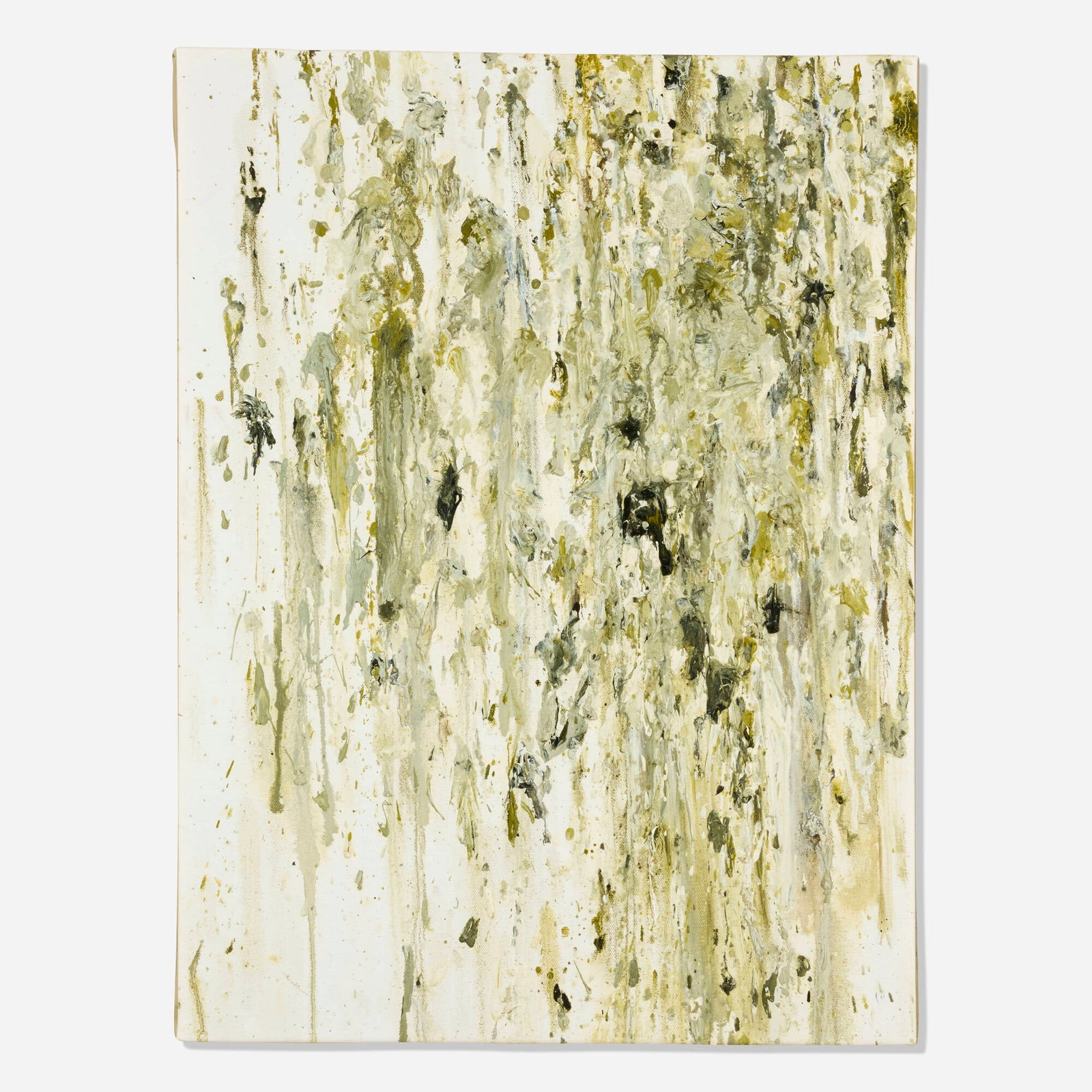Dan Colen, Untitled (Bird Shit): Dan Colen Untitled (Bird Shit) 2007 oil on canvas in artist's frame 24 h x 18 w in (61 x 46 cm) Signed and dated to lower extreme edge 'Dan Colen 2007 07'. Signed to gallery label to verso