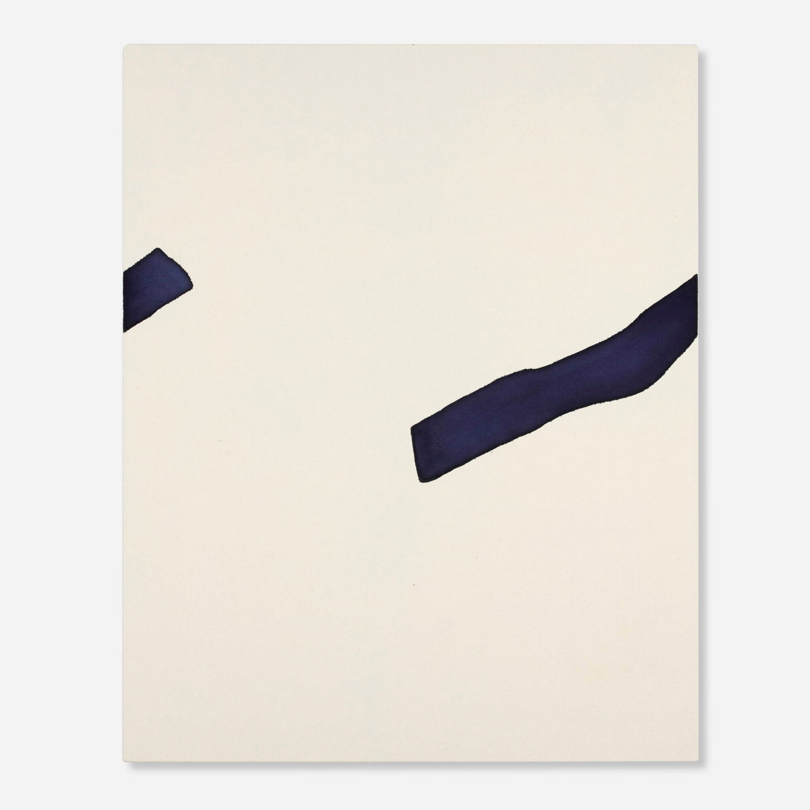 Landon Metz, Untitled (Blue): Landon Metz Untitled (Blue) 2014 dye on canvas 40 h x 32 w in (102 x 81 cm) Signed and dated to verso 'L.M. 14'. Provenance: Acquired directly from the artist, Private Collection This work