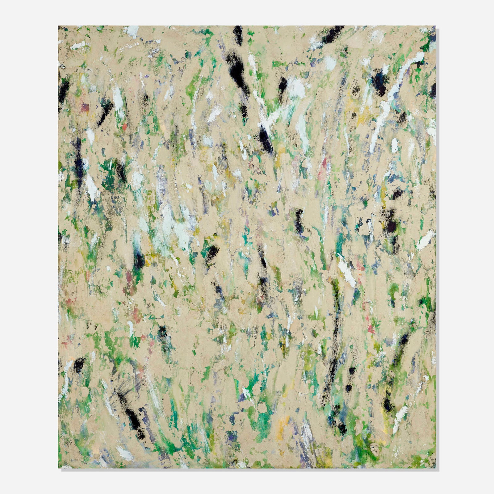 Nicholas Pilato, Untitled: Nicholas Pilato Untitled 2014 acrylic and concrete on canvas 68 h x 58 w in (173 x 147 cm) Signed and dated to verso 'N. Pilato 2014'. Provenance: Acquired directly from the artist, Private