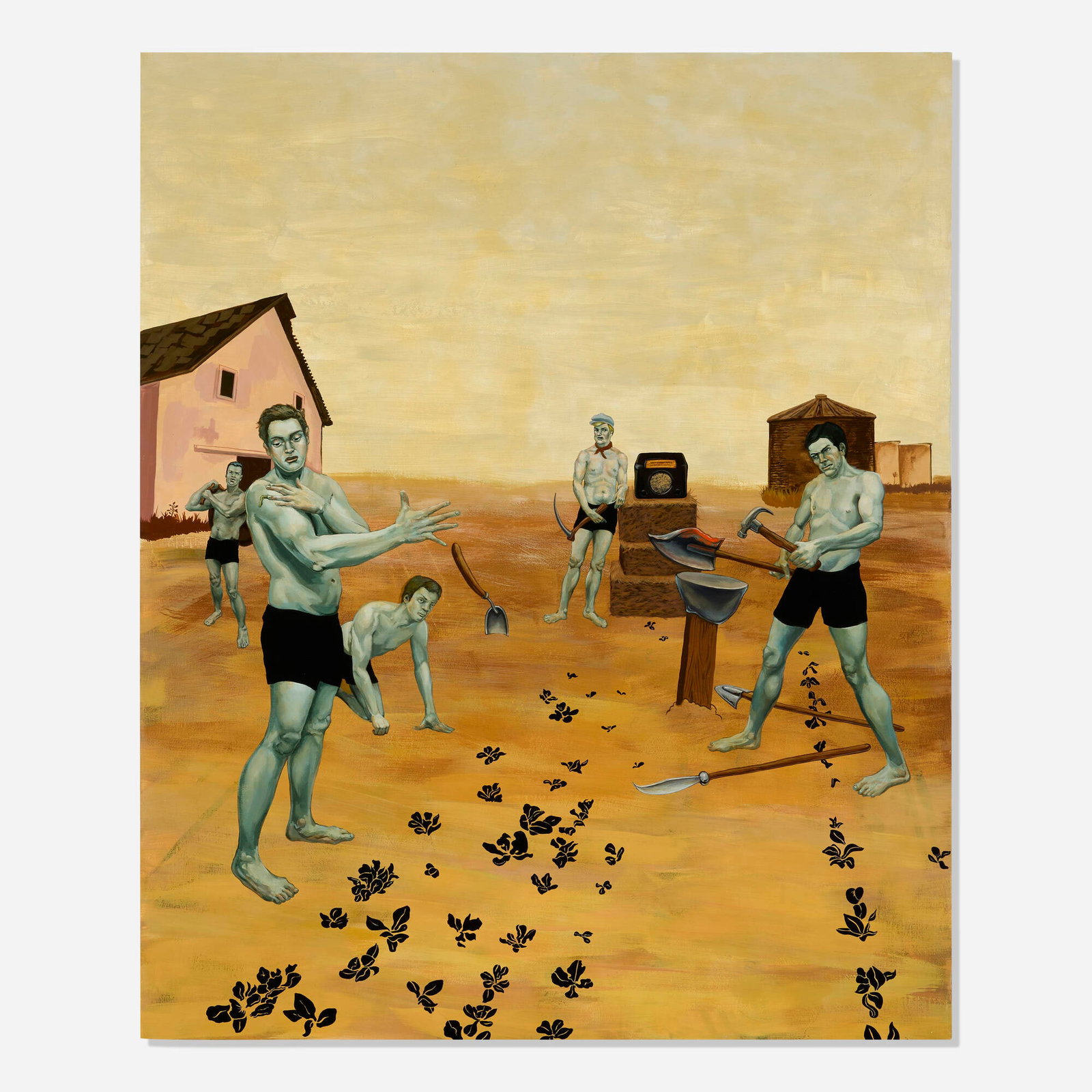 Alison Elizabeth Taylor, Swords and Ploughshares: Alison Elizabeth Taylor Swords and Ploughshares 2004 oil on panel 41 h x 33.5 w in (104 x 85 cm) Provenance: Adam Baumgold Fine Art Gallery, New York | Private Collection, New York Exhibit