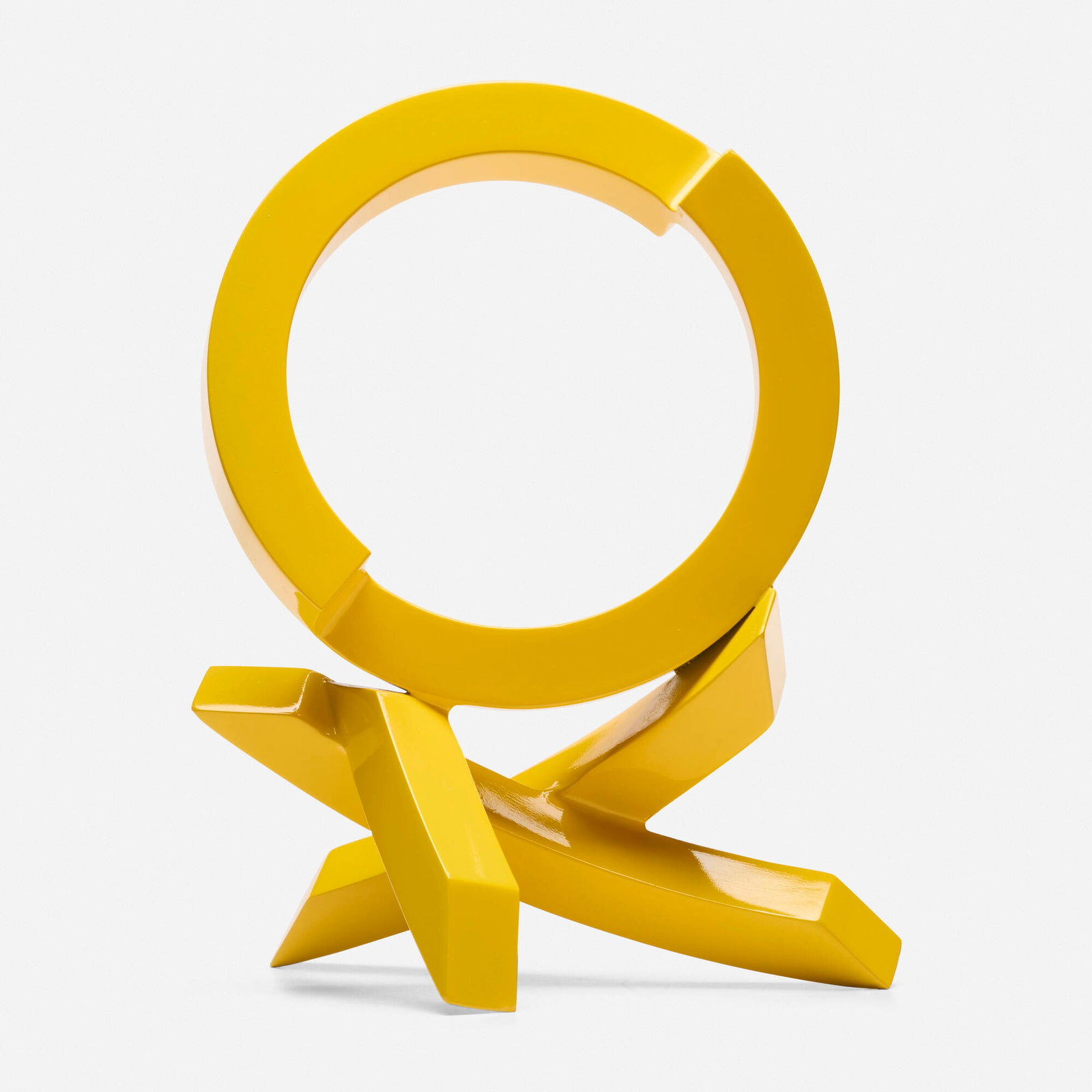 Rob Lorenson, Little Yellow Rhythm: Rob Lorenson Little Yellow Rhythm 2021 painted aluminum 11.375 h x 8.875 w x 6.75 d in (29 x 23 x 17 cm) This work will ship from Lambertville, New Jersey.