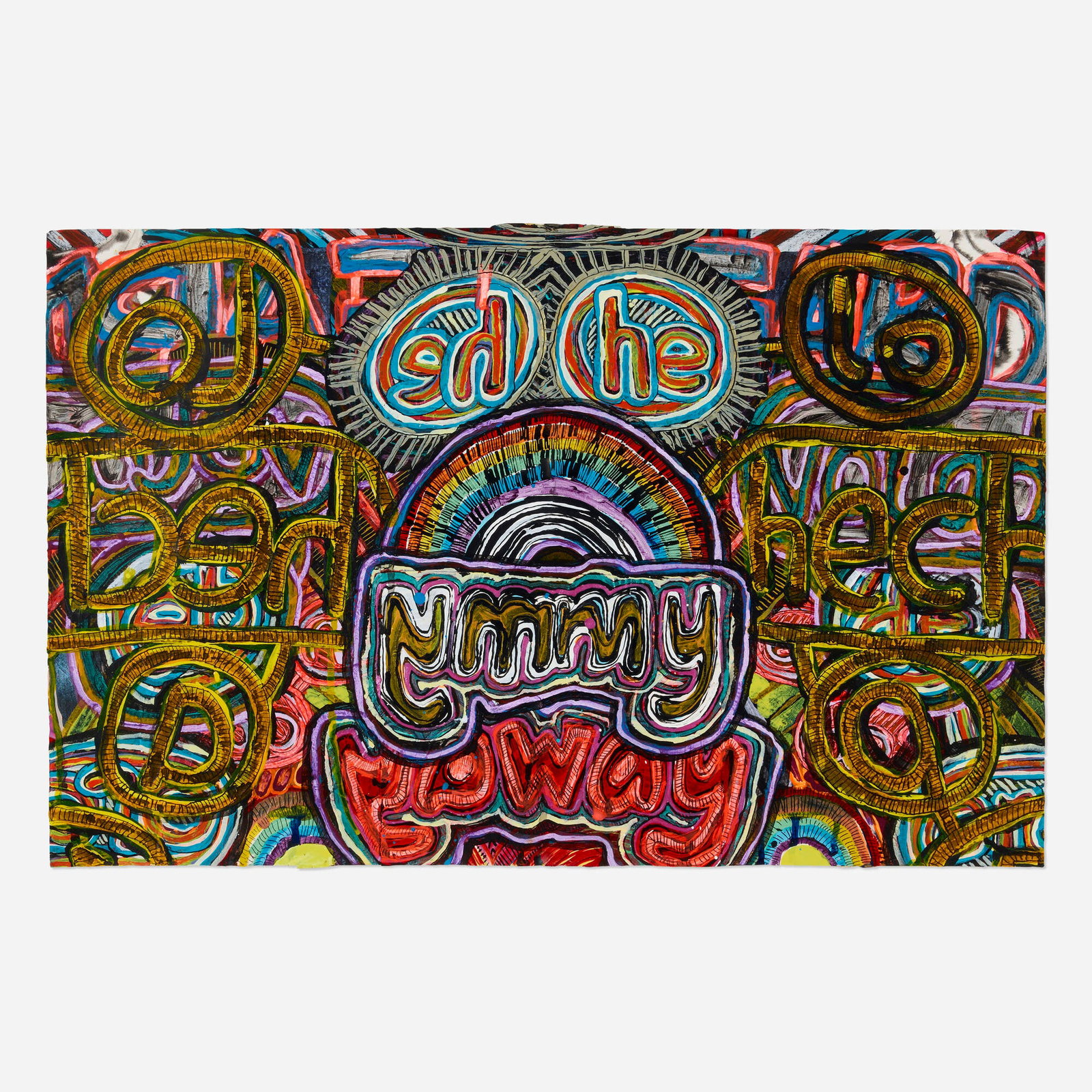 Alexandra Grant, Untitled (My Way): Alexandra Grant Untitled (My Way) acrylic, ink, colored pencil on paper 16 h x 25 w in (41 x 63 cm) Provenance: Artsy, online, Heritage: Contemporary Art Within Reach, 6 February 2024, Lot 37026 |