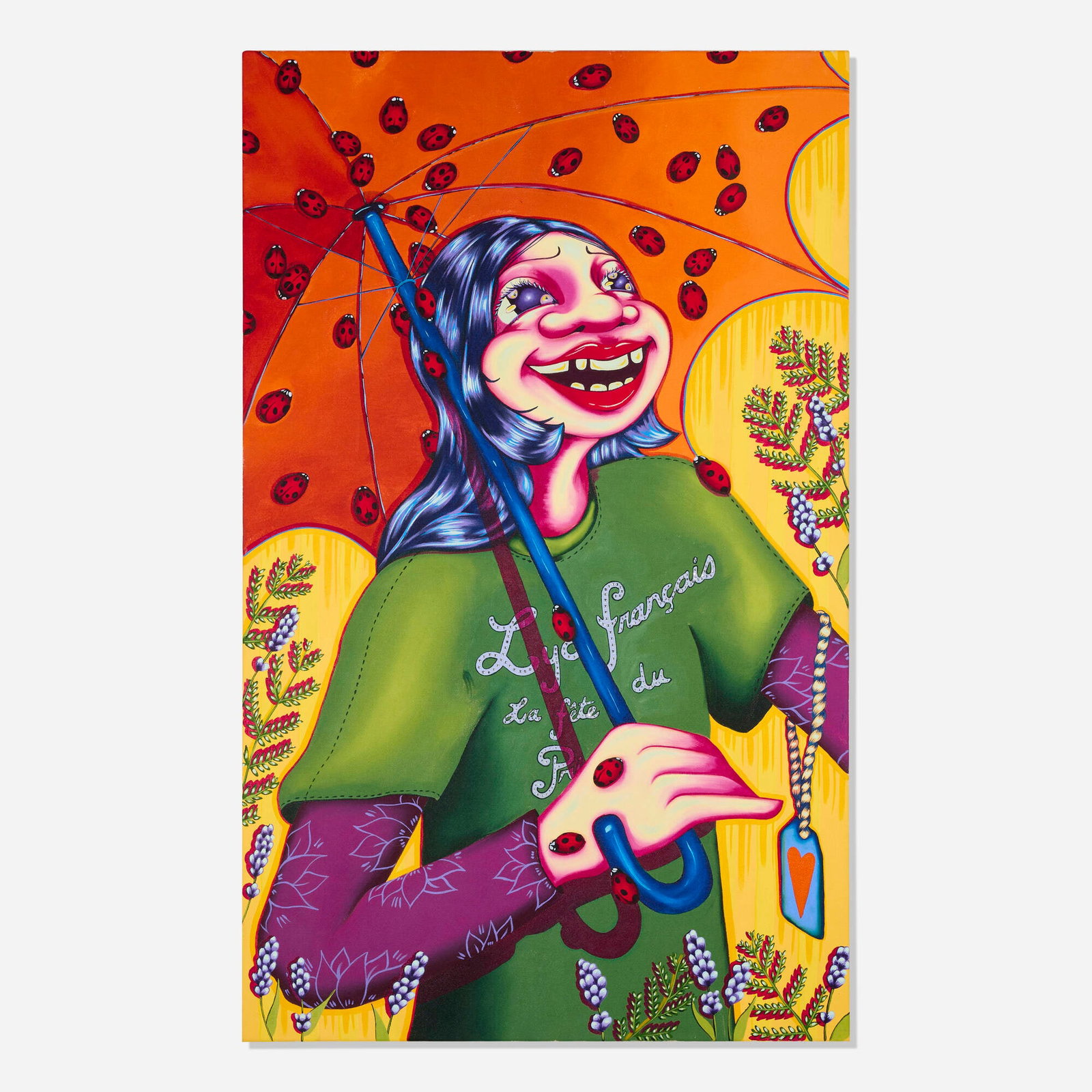 Zoe Blue M. , Take It and Bottle It: Zoe Blue M. Take It and Bottle It 2020 acrylic and rhinestones on canvas 52 h x 31.75 w in (132 x 81 cm) Signed and dated to verso 'Zoe Blue M. 2020'. This work will ship from Los