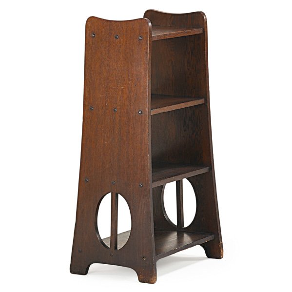 LIMBERT Magazine stand: LIMBERT Magazine stand, Grand Rapids, MI, ca. 1910; Branded mark; 37" x 20 1/4" x 14"