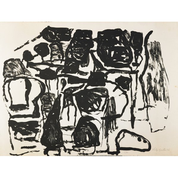 Philip Guston (American, 1913-1980): Untitled, 1963; Lithograph; Signed, dated and numbered 5/20; 25 3/8" x 33 5/8" (sheet); Provenance: Private Collection, Princeton