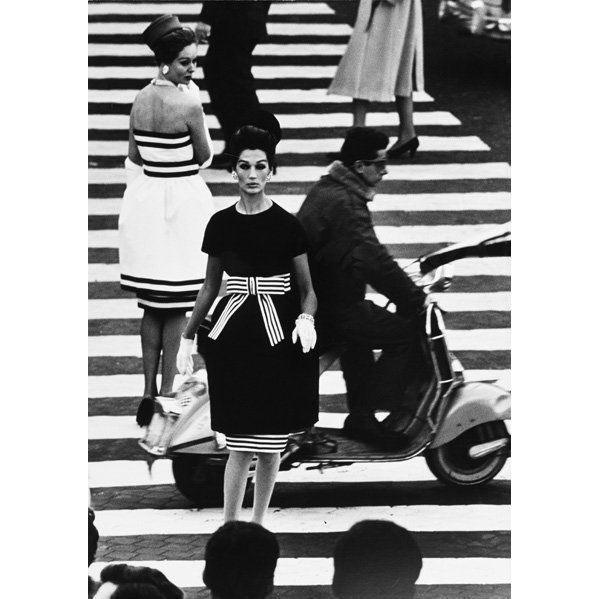 William Klein (American, b. 1928): Nina & Simone, Piazza di Spagna, Rome (Vogue), 1960; Gelatin silver print mounted on aluminum (printed later); Signed and titled; 41 3/8" x 29 1/2"; Provenance: Howard Greenberg Gallery, New York; Pri