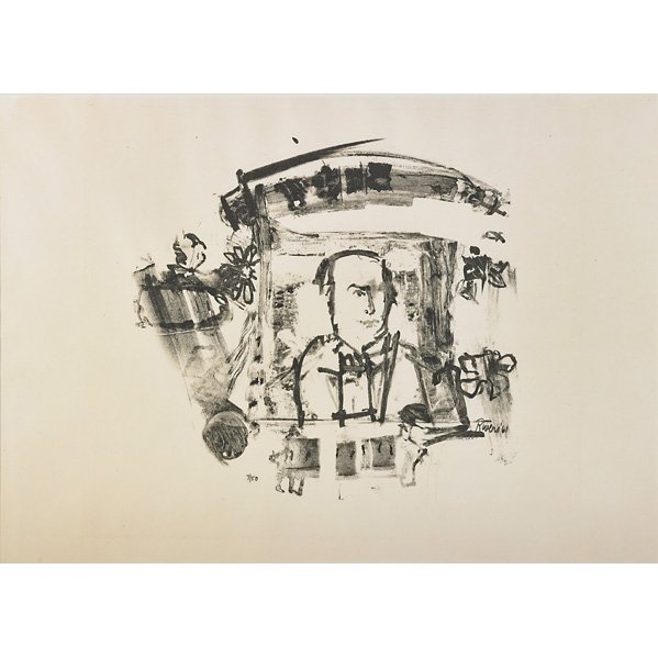 Larry Rivers (American, 1923-2002): Webster, 1961; Lithograph (framed); Signed, dated and numbered 7/50; 15 1/2" x 22" (sight); Provenance: Private Collection, New York