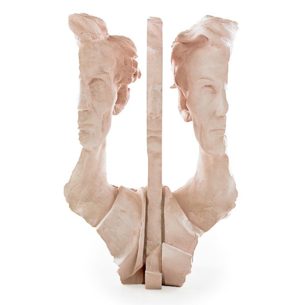 Mike Hill (American, 20th C.): Untitled (Triple Lincoln), 1993; Plaster and silicon; 21" x 13" x 8"; Provenance: Feigen Contemporary, Chicago; Private Collection